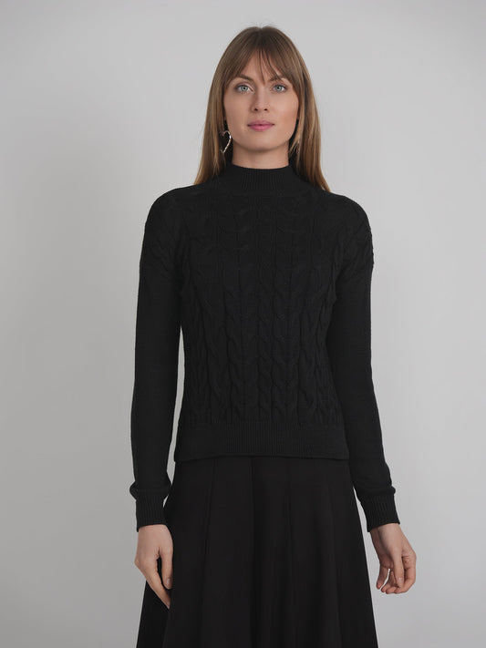 Cable Knit Turtle Neck Sweater - Concordia Style Boutique
