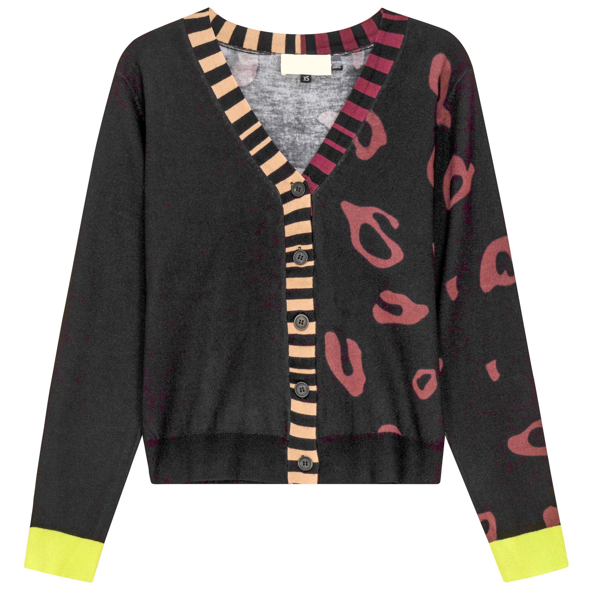 Contrast Printed Cardigan - Concordia Style Boutique