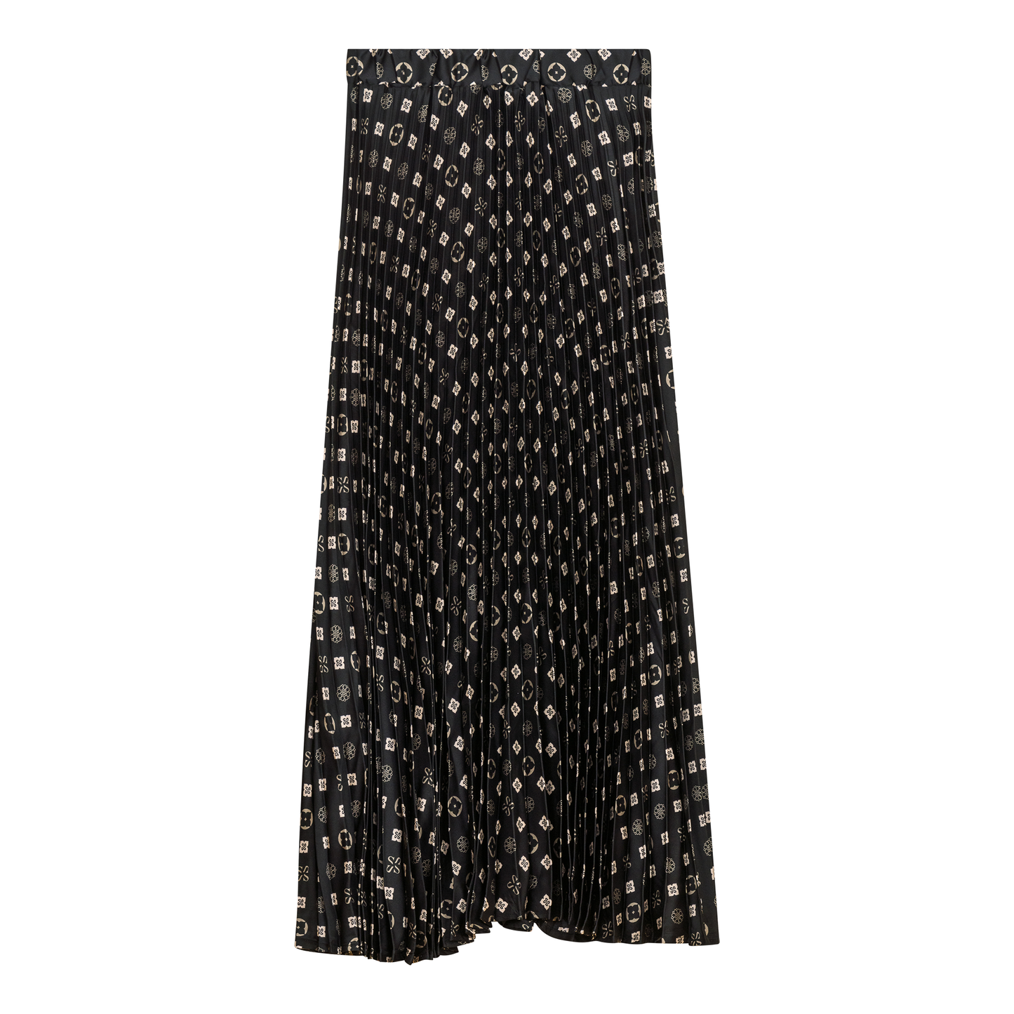 Accordian Pleated Abstract Midi Skirt - Concordia Style Boutique
