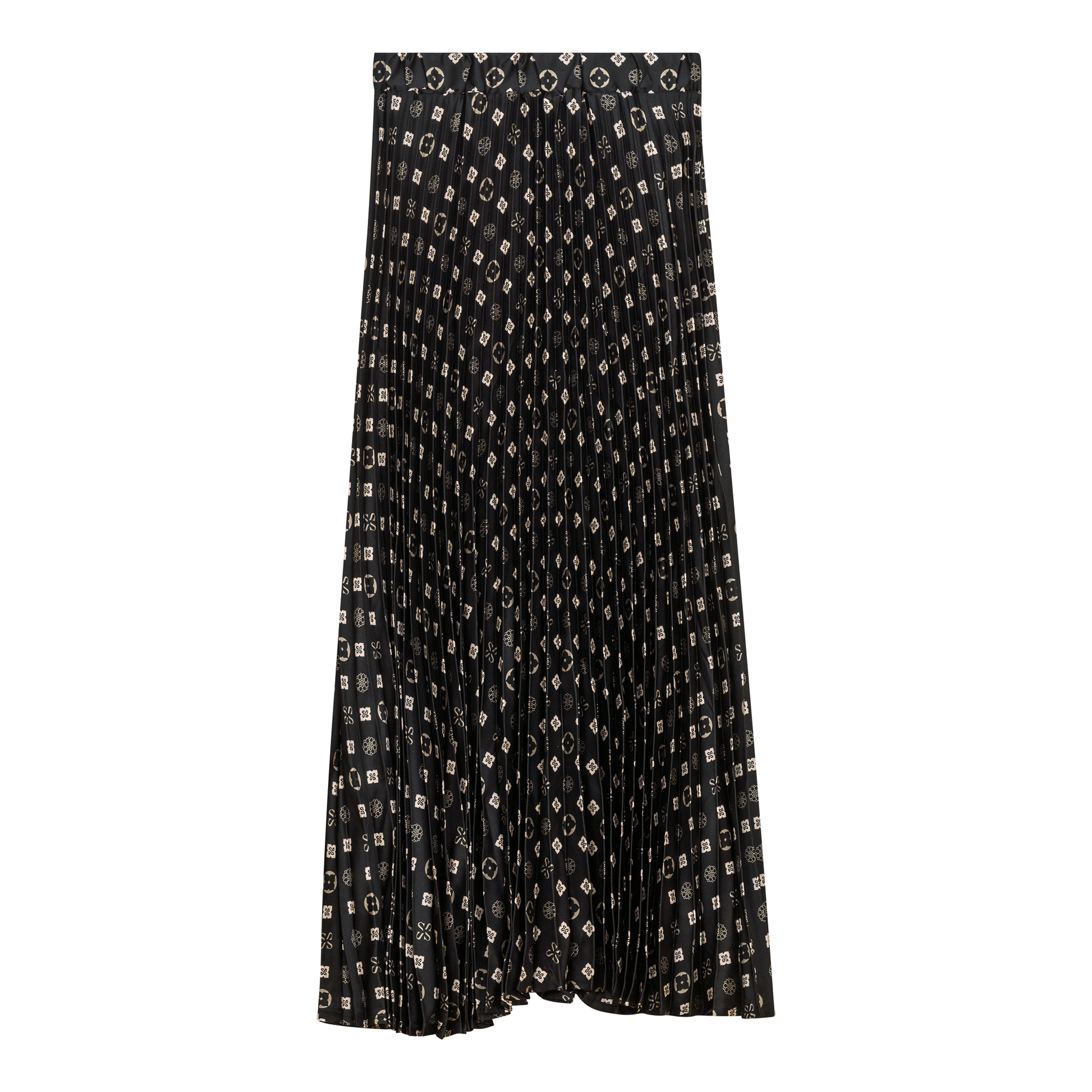Accordian Pleated Abstract Midi Skirt - Concordia Style Boutique