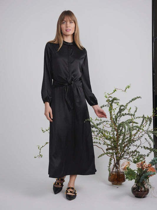 Satin Tie Blouse - Concordia Style Boutique