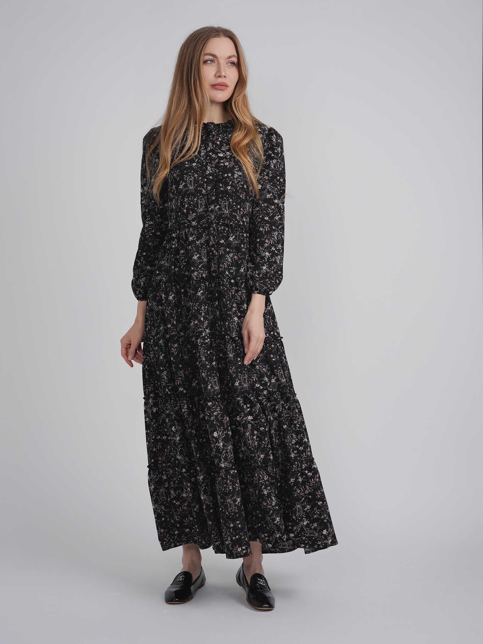 Color Blocked Floral Maxi Dress - Concordia Style Boutique