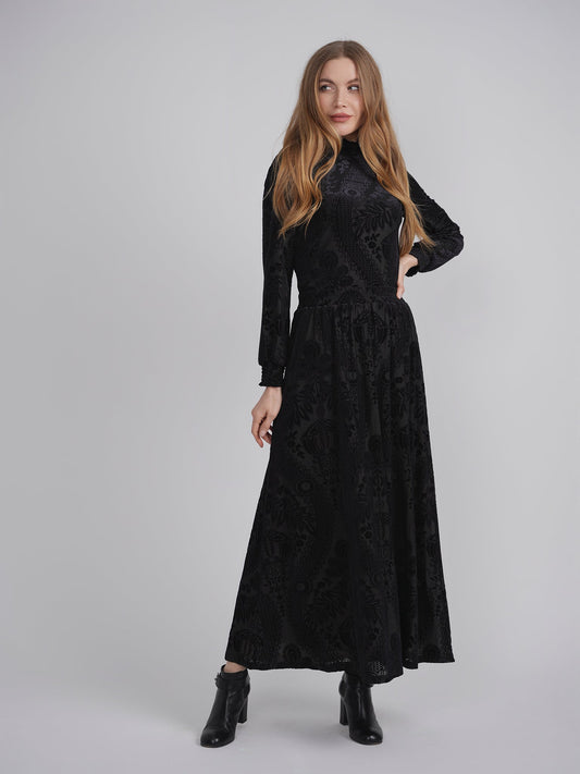 Burnout Velour A Line Skirt 2 PC Maxi Set - Concordia Style Boutique