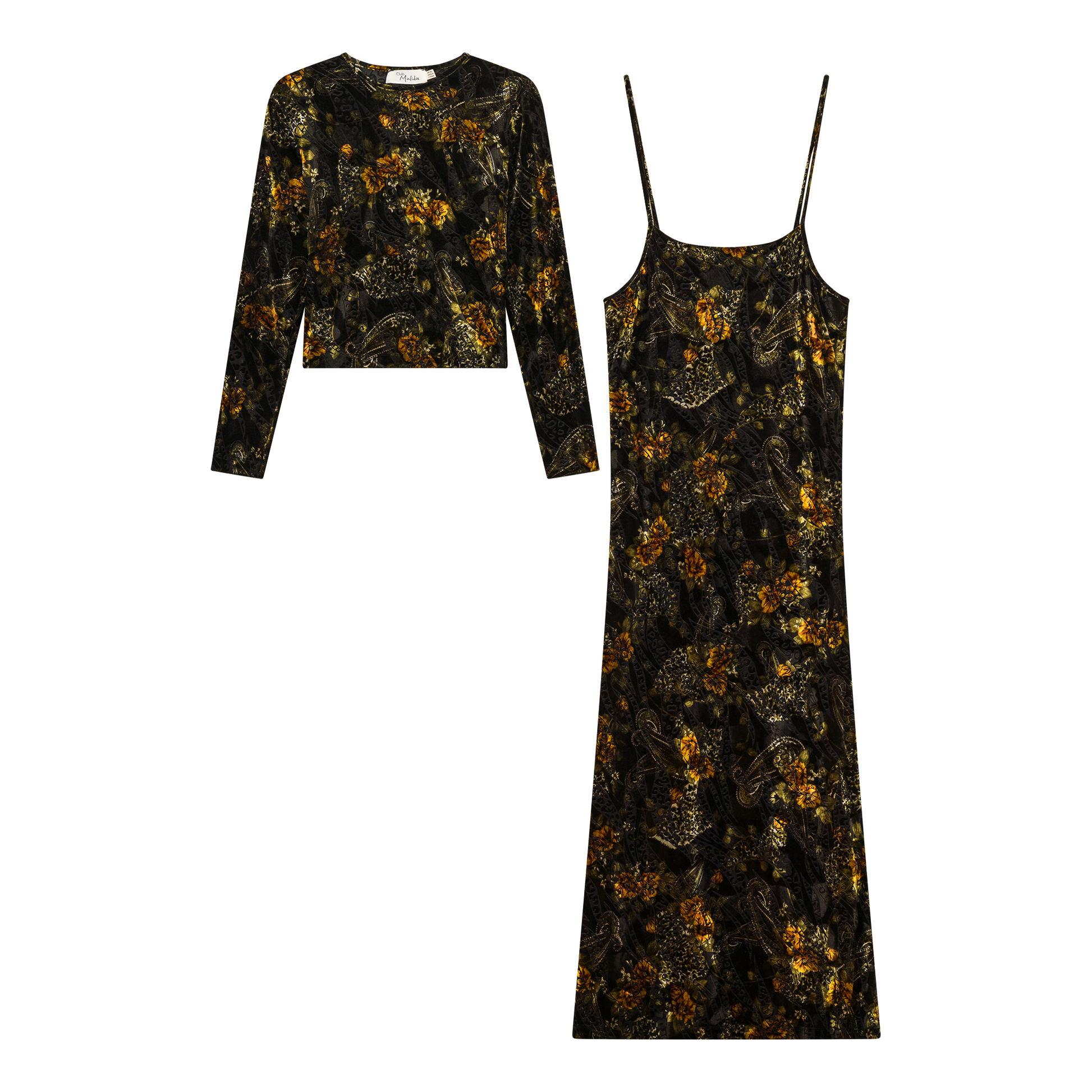 Flocked Velour Maxi Jumper - Concordia Style Boutique