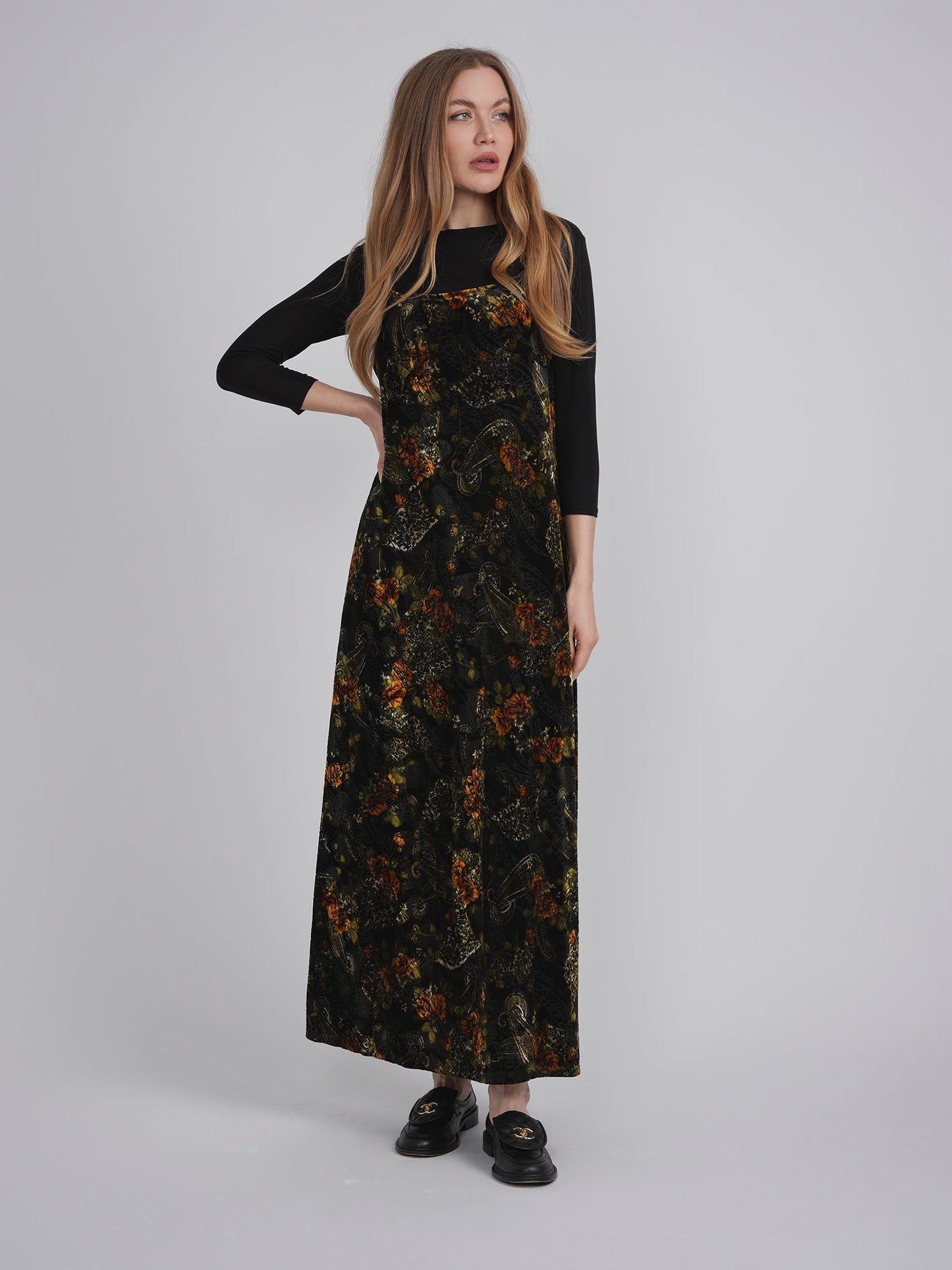 Flocked Velour Maxi Jumper - Concordia Style Boutique