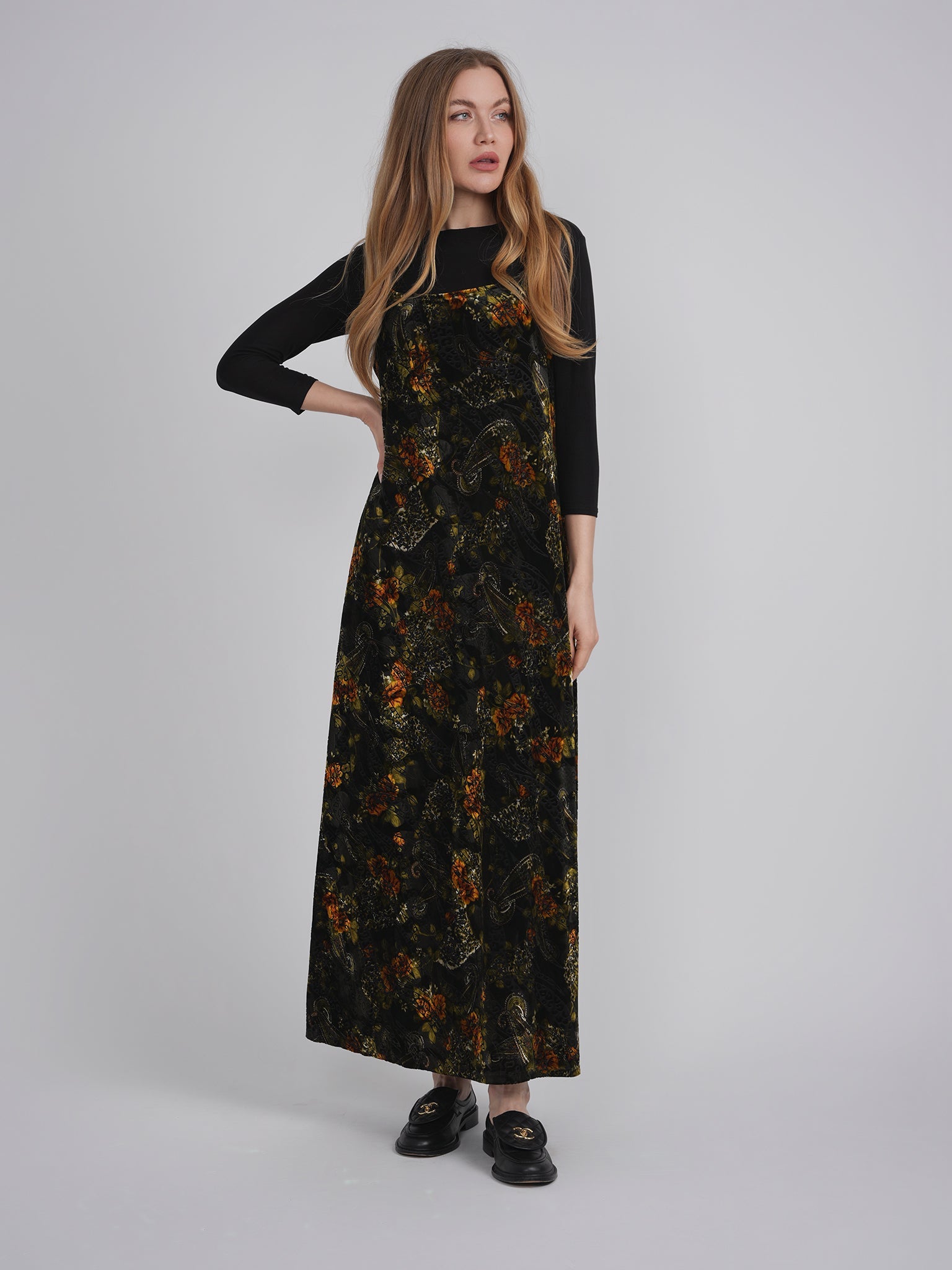 Flocked Velour Maxi Jumper - Concordia Style Boutique