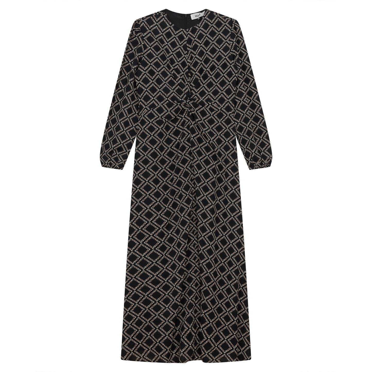Knot Printed Satin Midi Dress - Concordia Style Boutique