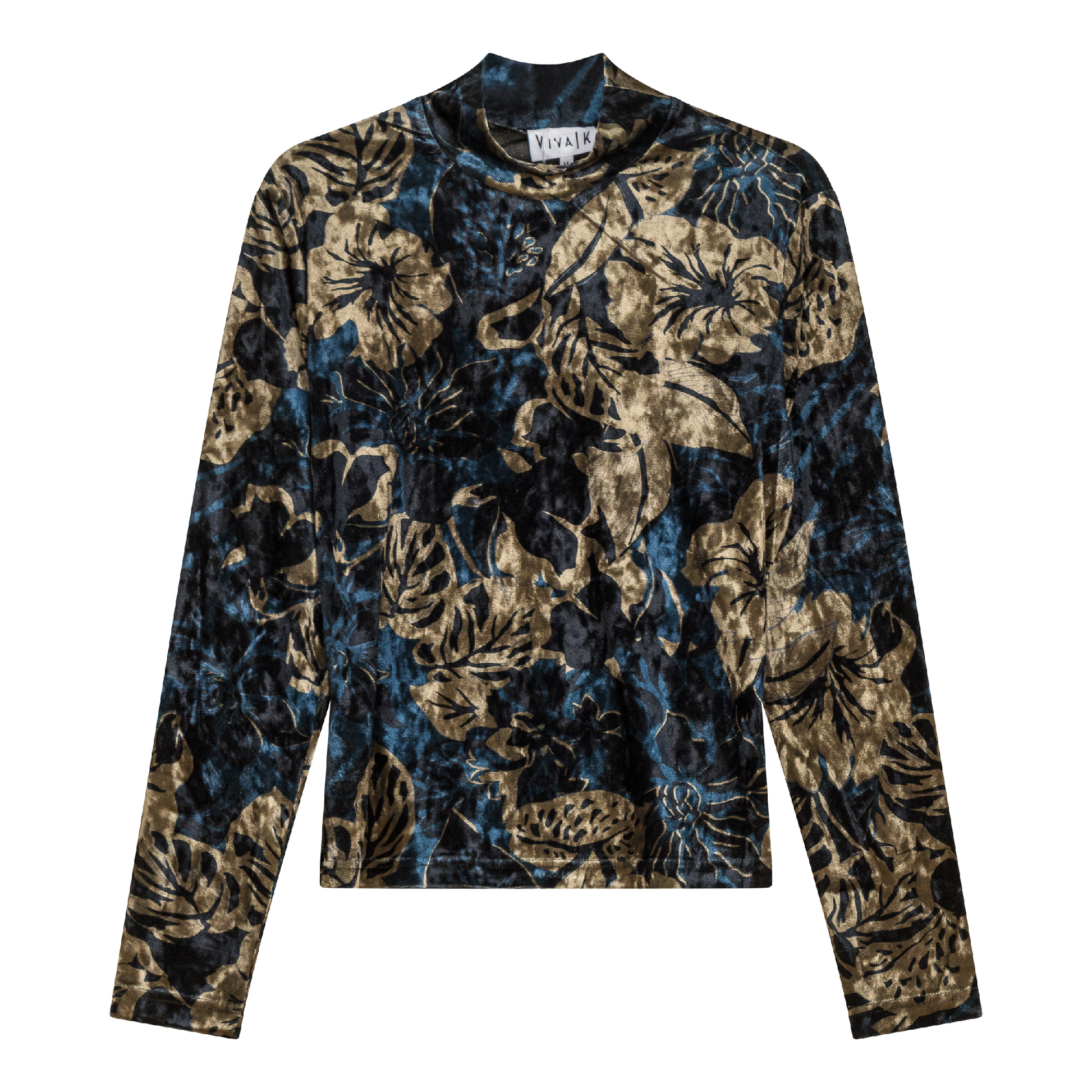 Flocked Velour Printed Top - Concordia Style Boutique