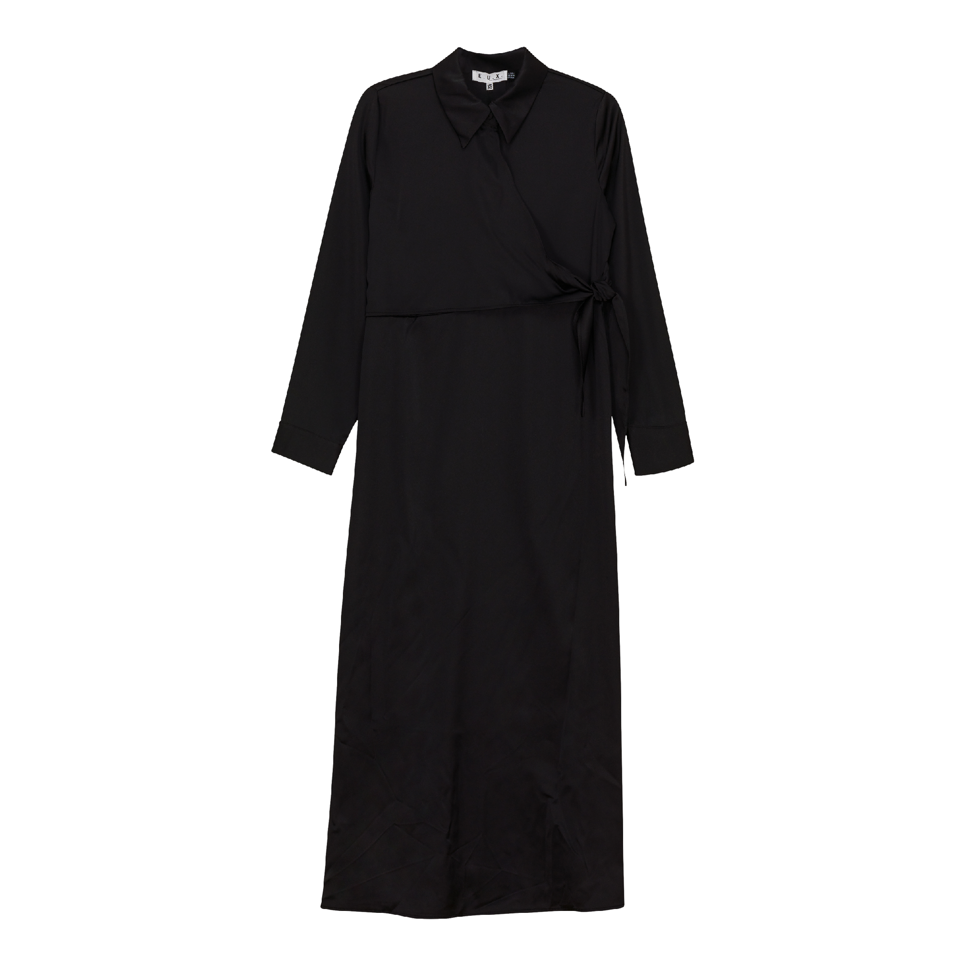 Satin Wrap Shirt Dress - Concordia Style Boutique