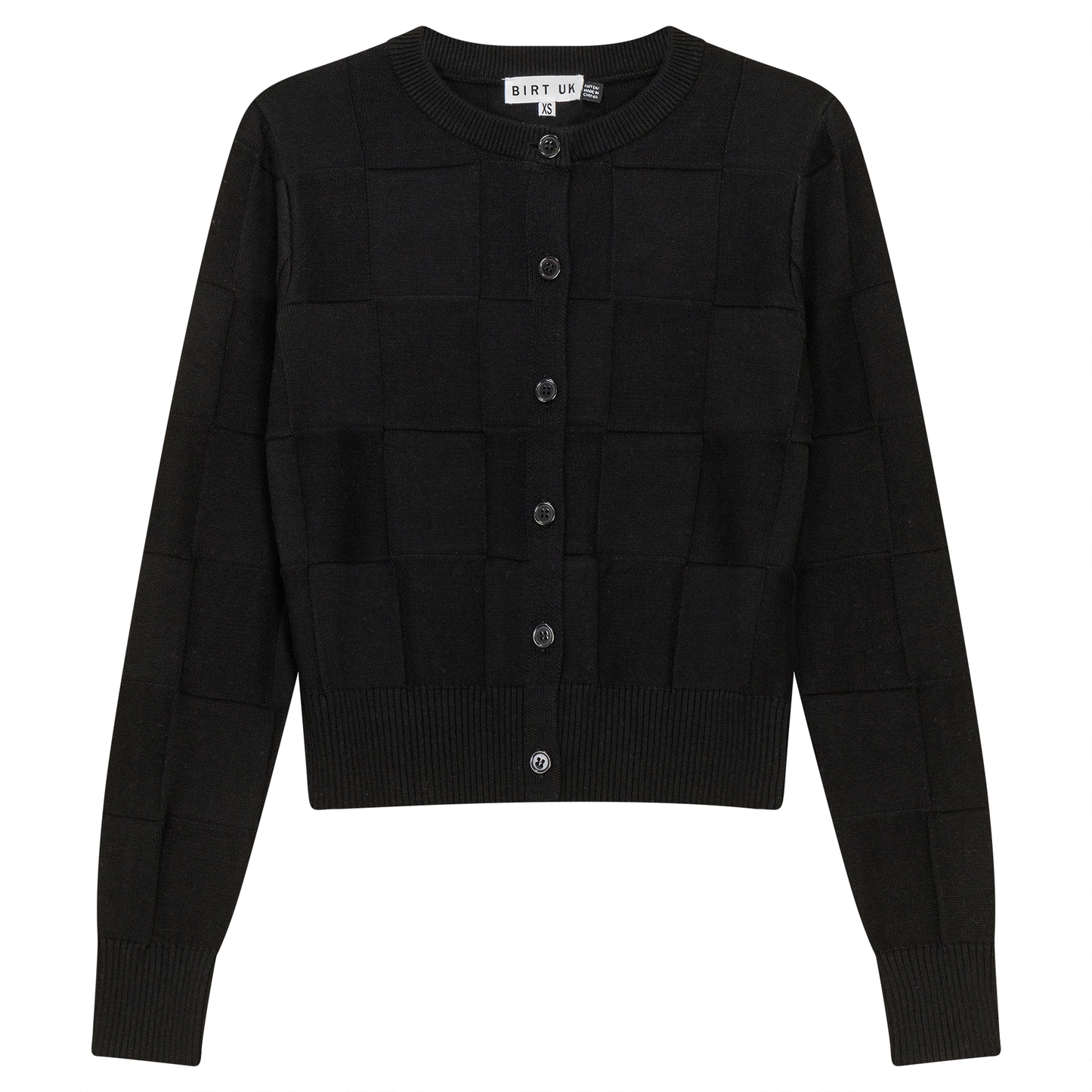 Checked Knit Cropped Cardigan - Concordia Style Boutique