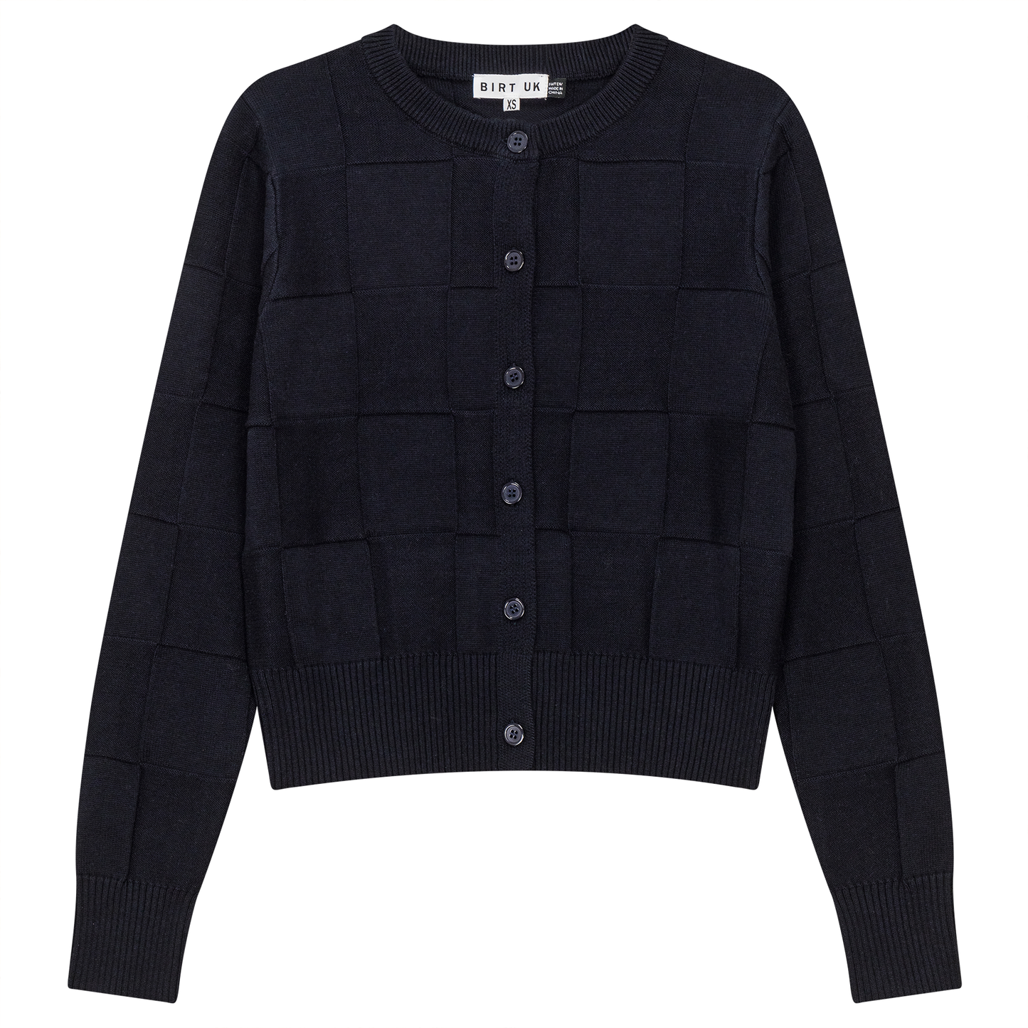 Checked Knit Cropped Cardigan - Concordia Style Boutique