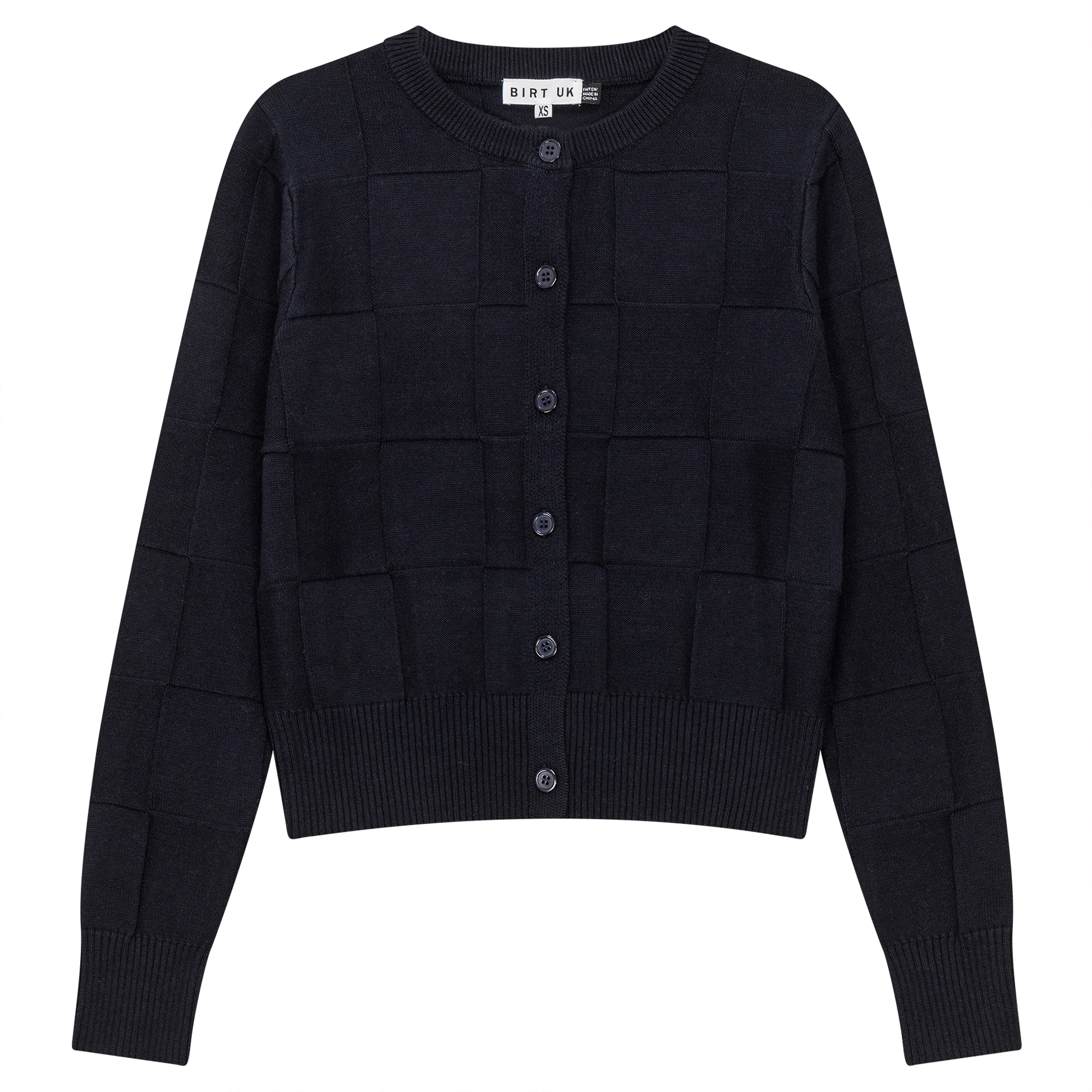 Checked Knit Cropped Cardigan - Concordia Style Boutique