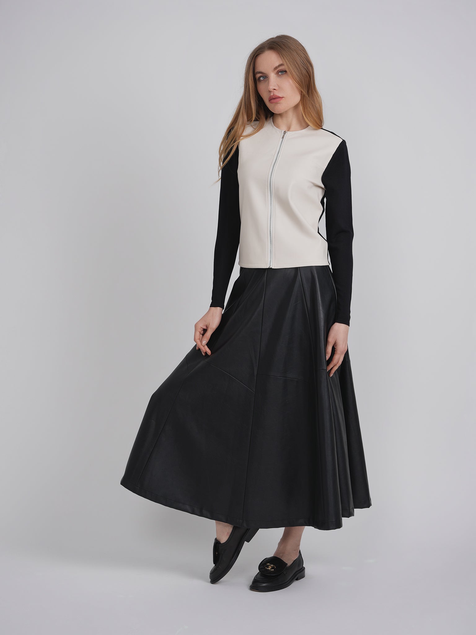 Leather Knit Combo Jacket - Concordia Style Boutique