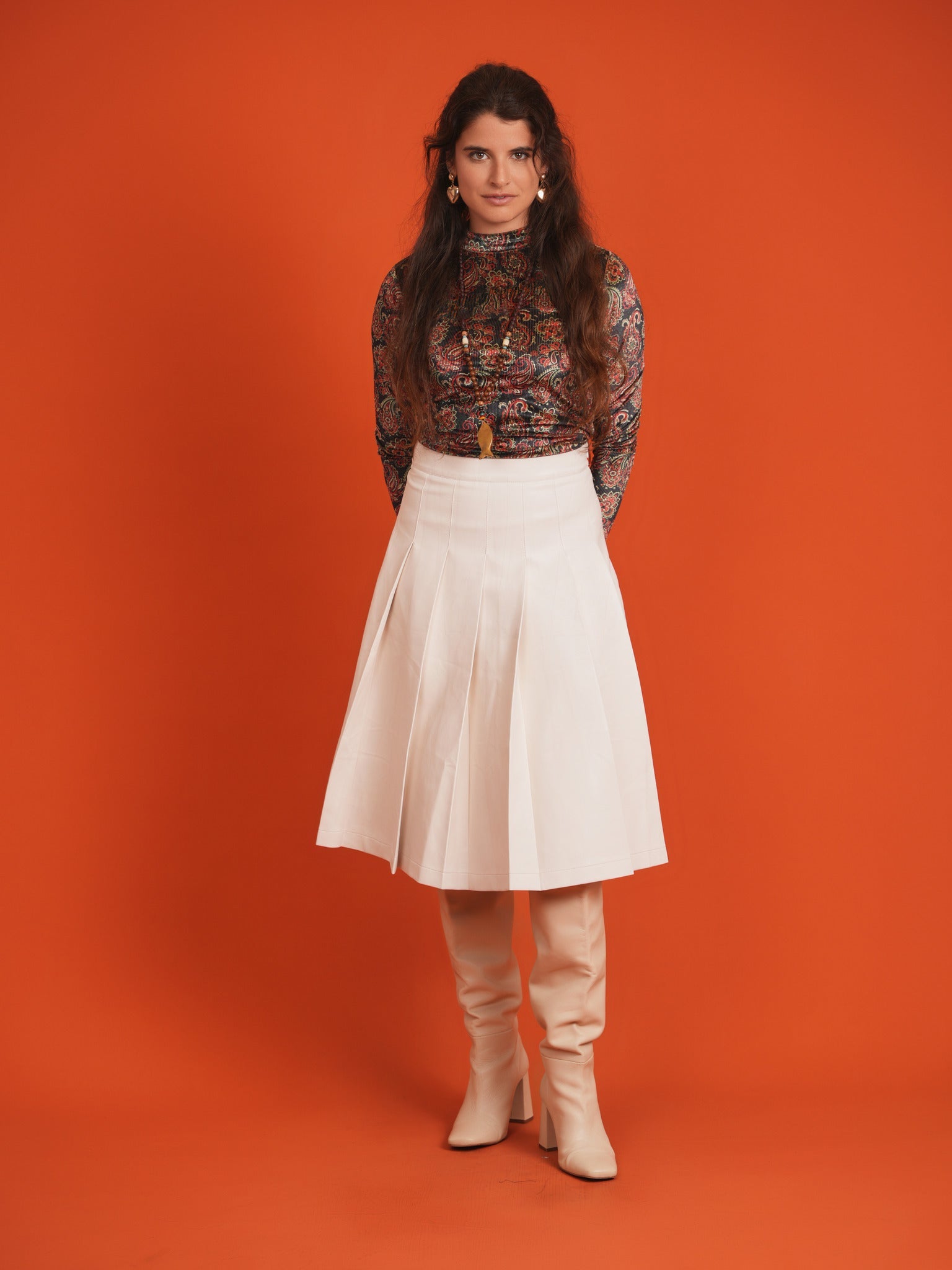 Leather Knife Pleats Skirt - Concordia Style Boutique