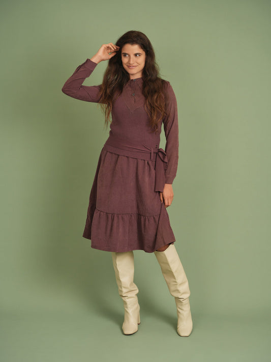 Woven Dress with Knit Vest - Concordia Style Boutique