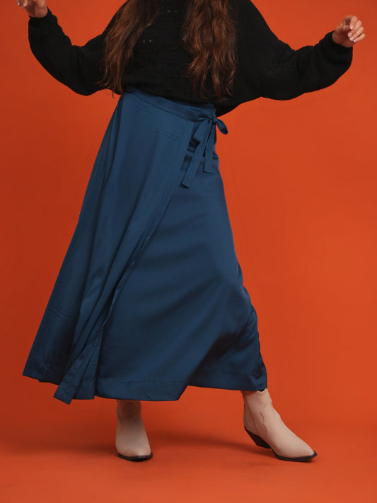 Satin Midi Wrap Skirt - Concordia Style Boutique