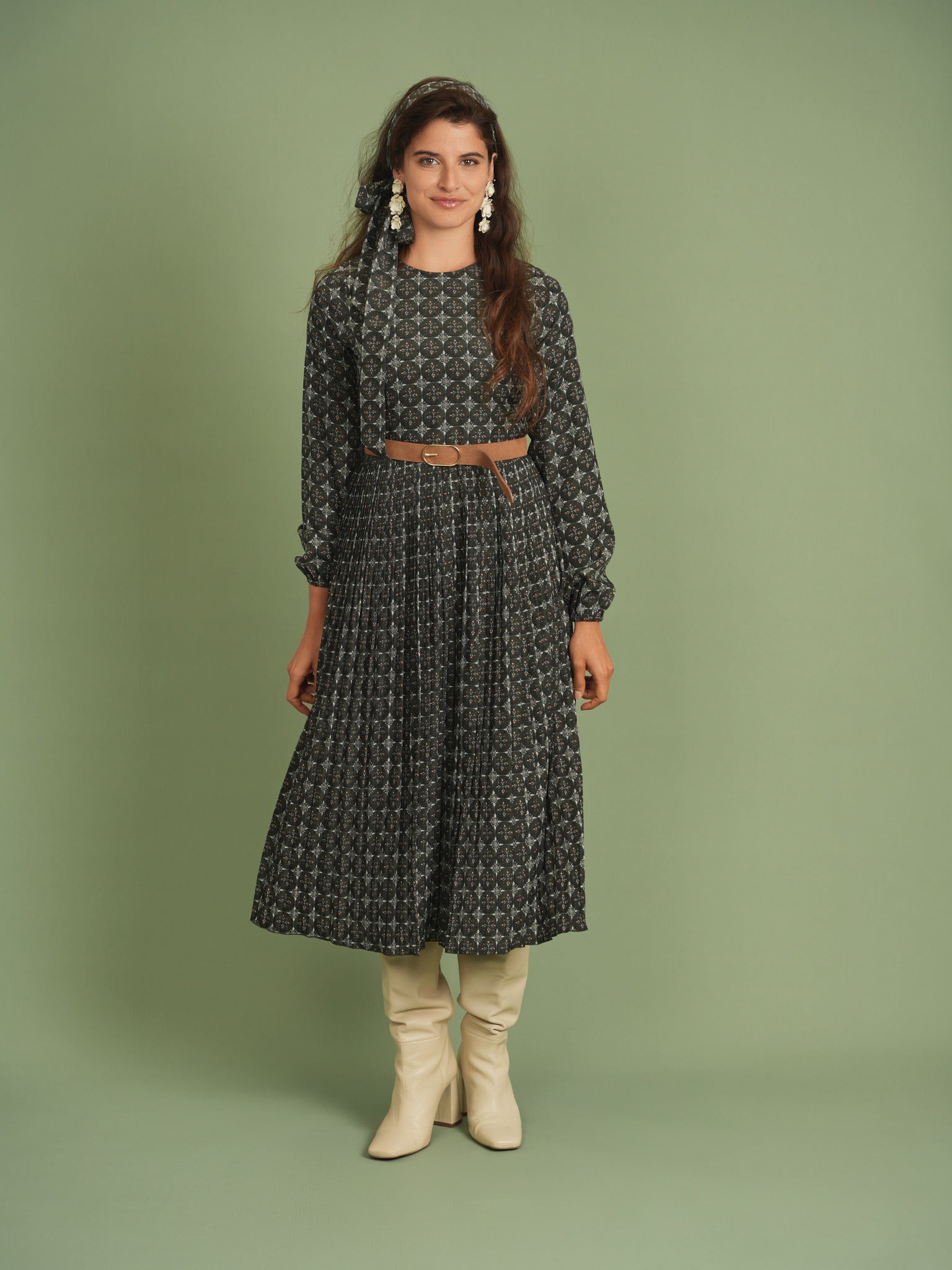 Crepe Pleated Dress - Concordia Style Boutique