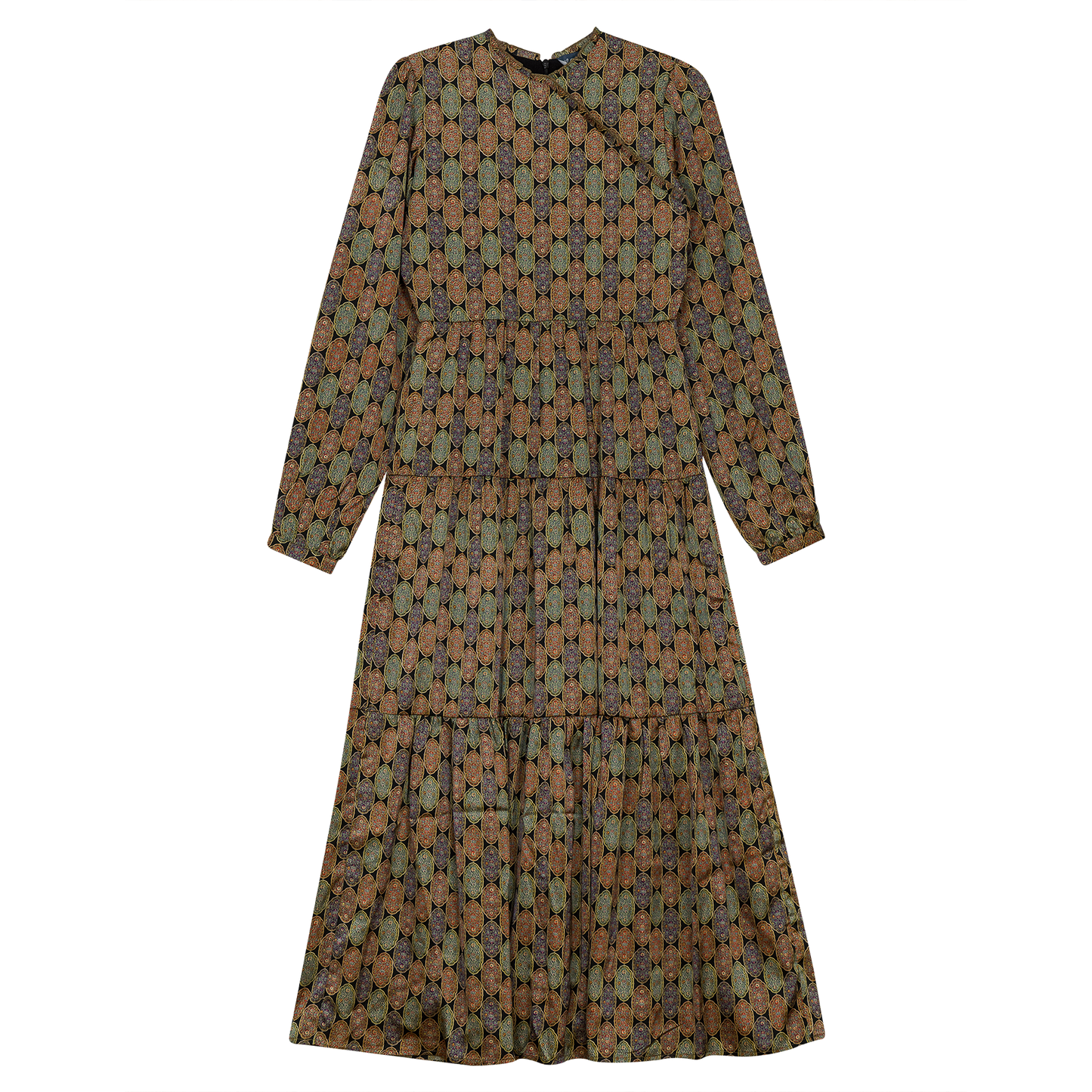 Printed Satin Wrap Dress - Concordia Style Boutique