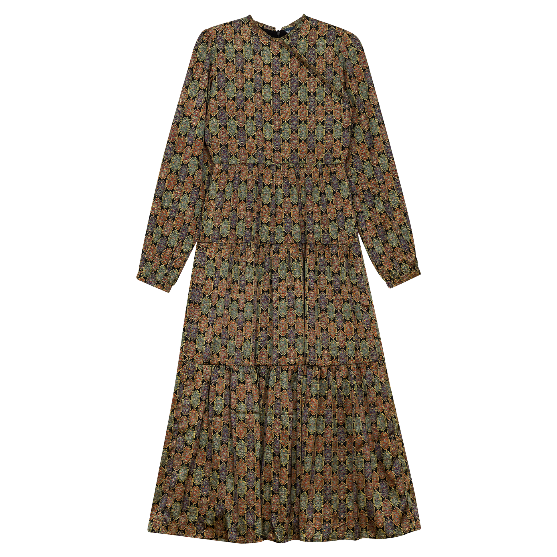 Printed Satin Wrap Dress - Concordia Style Boutique
