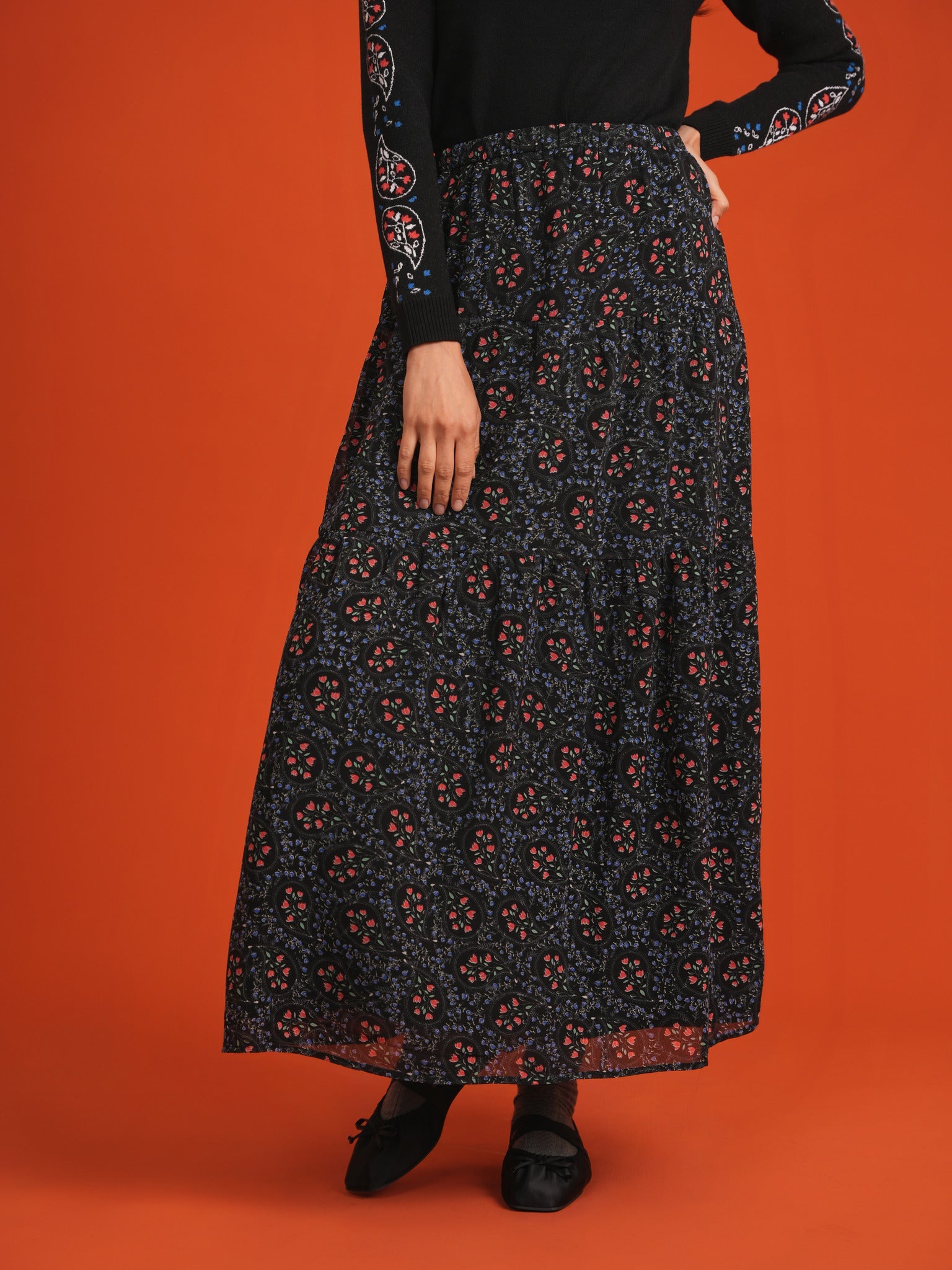Tiered Floral Chiffon 2 Pc Set - Concordia Style Boutique