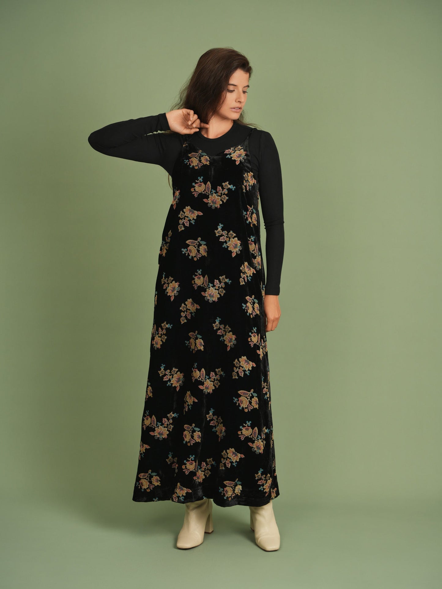 Velvet Floral Jumper - Concordia Style Boutique
