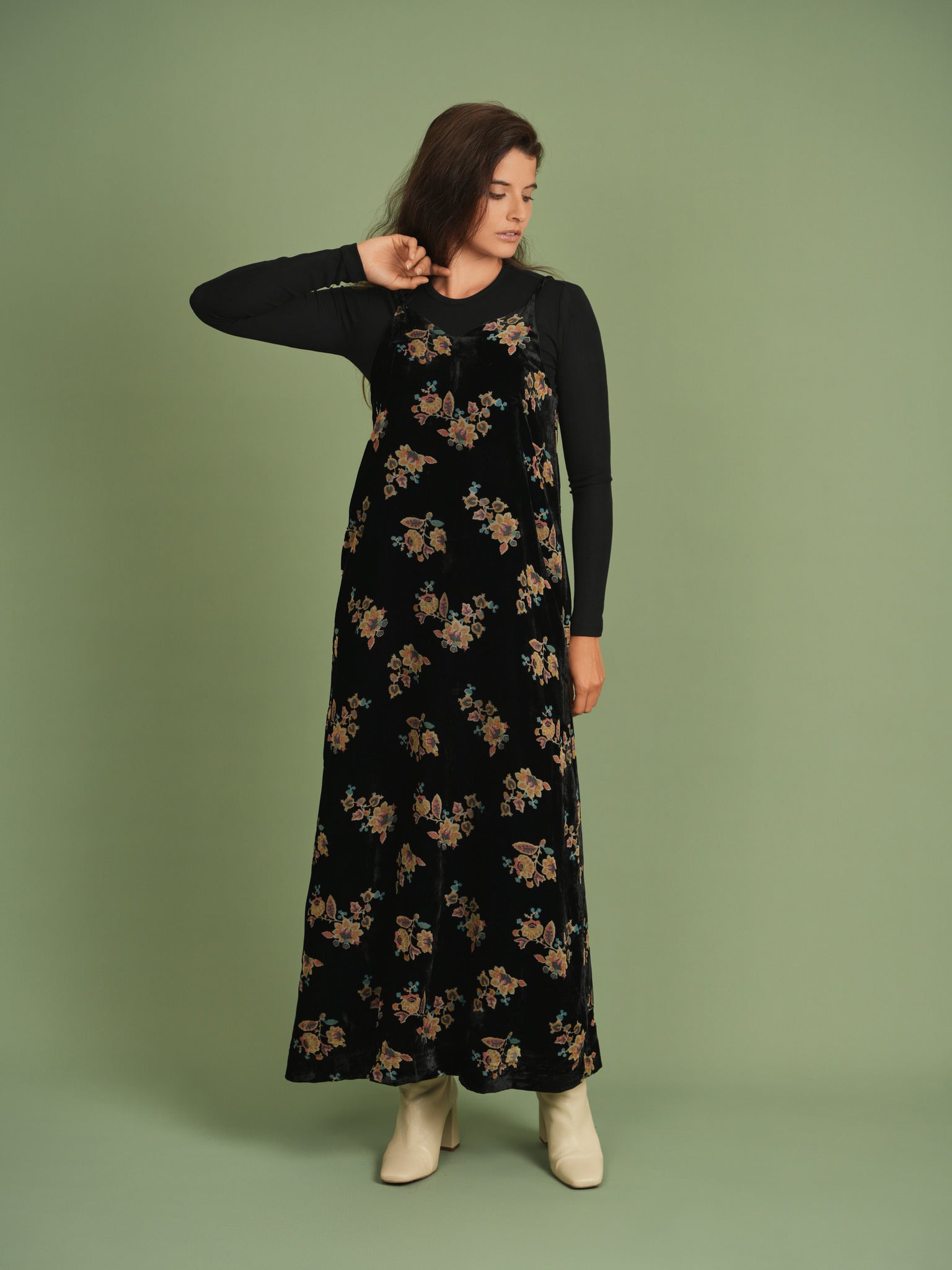 Velvet Floral Jumper - Concordia Style Boutique