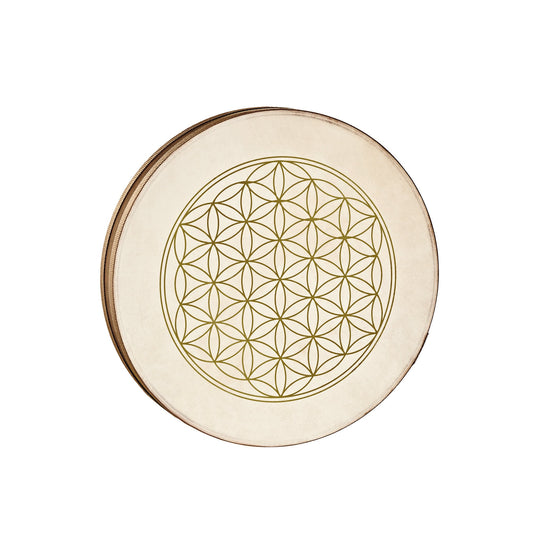 16" Wave / Ocean Drum, Flower of Life
