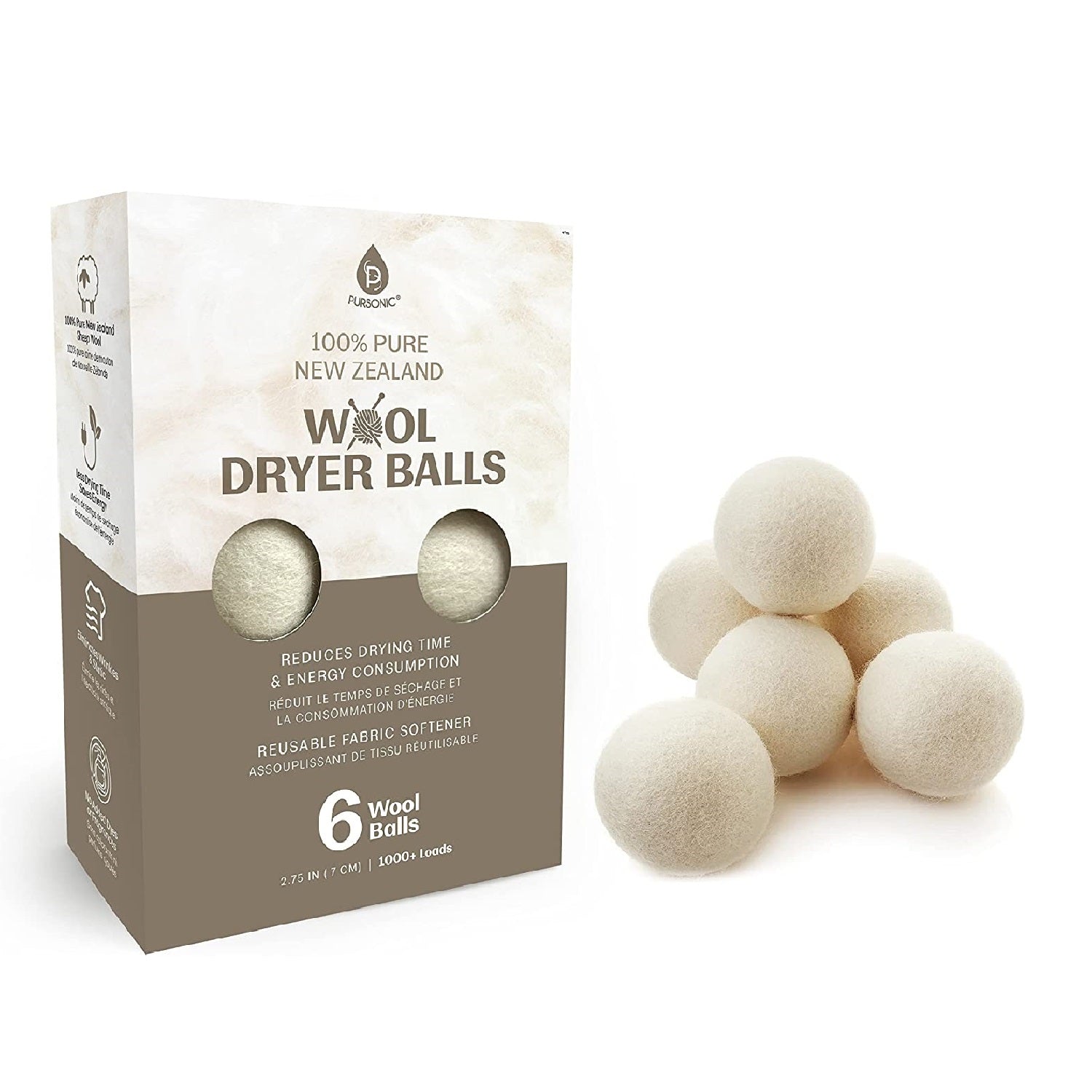 100% Pure New Zealand Wool Dryer Balls - Concordia Style Boutique