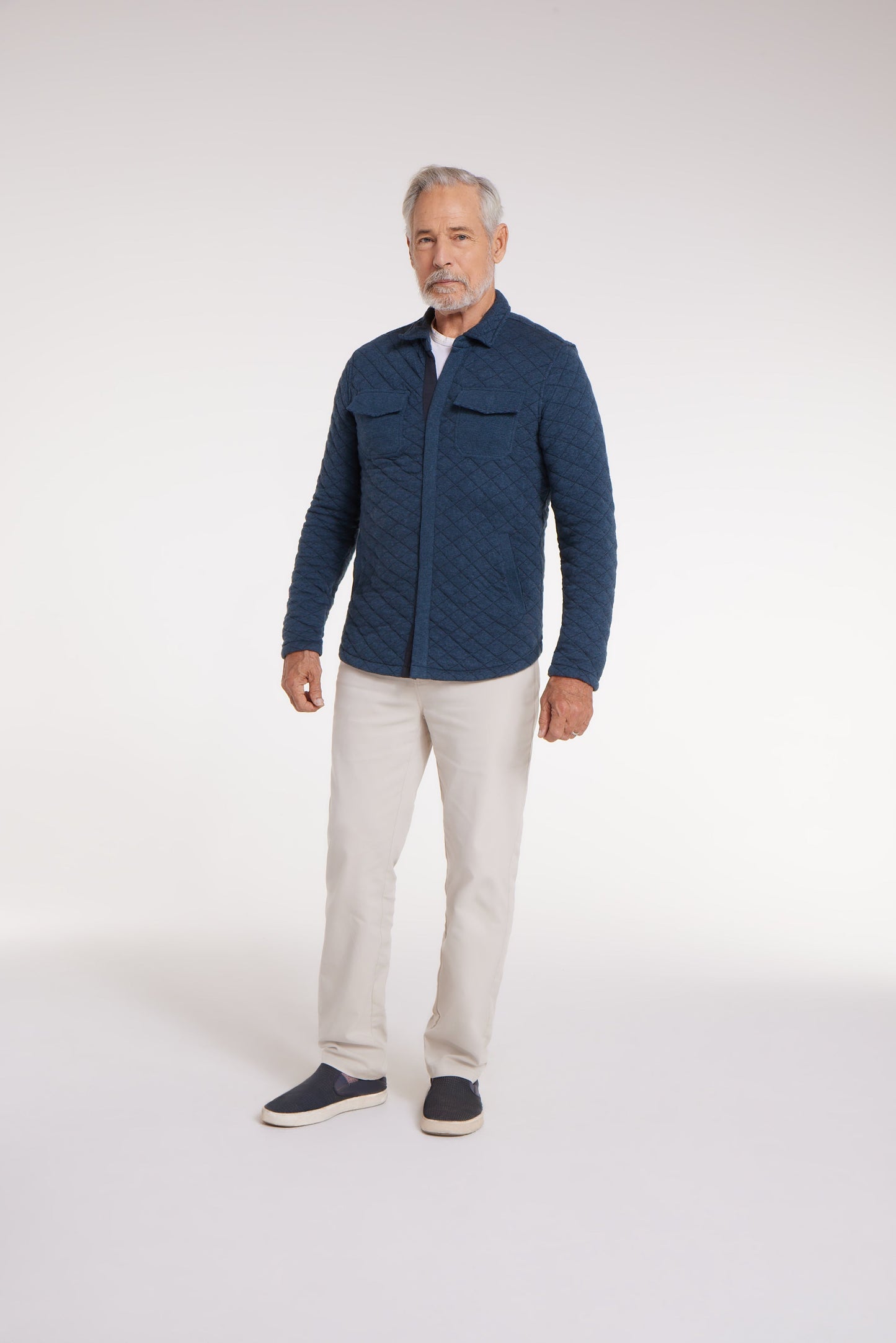 Abuelo Quilted Magnetic Jacket in Blue Heather