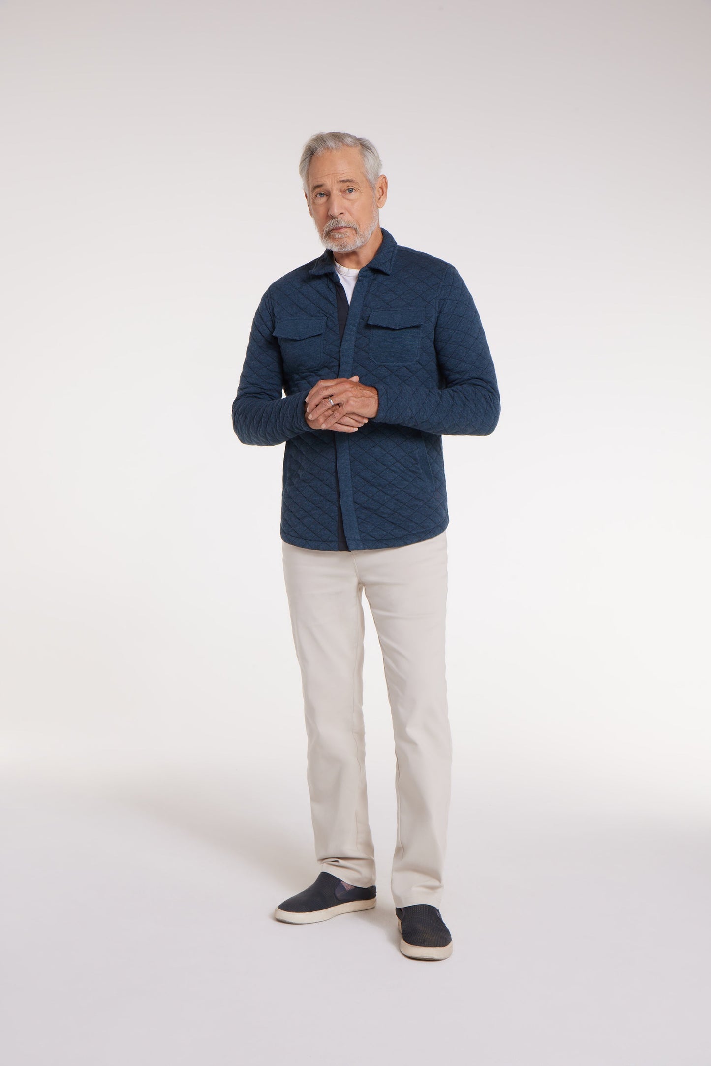 Abuelo Quilted Magnetic Jacket in Blue Heather