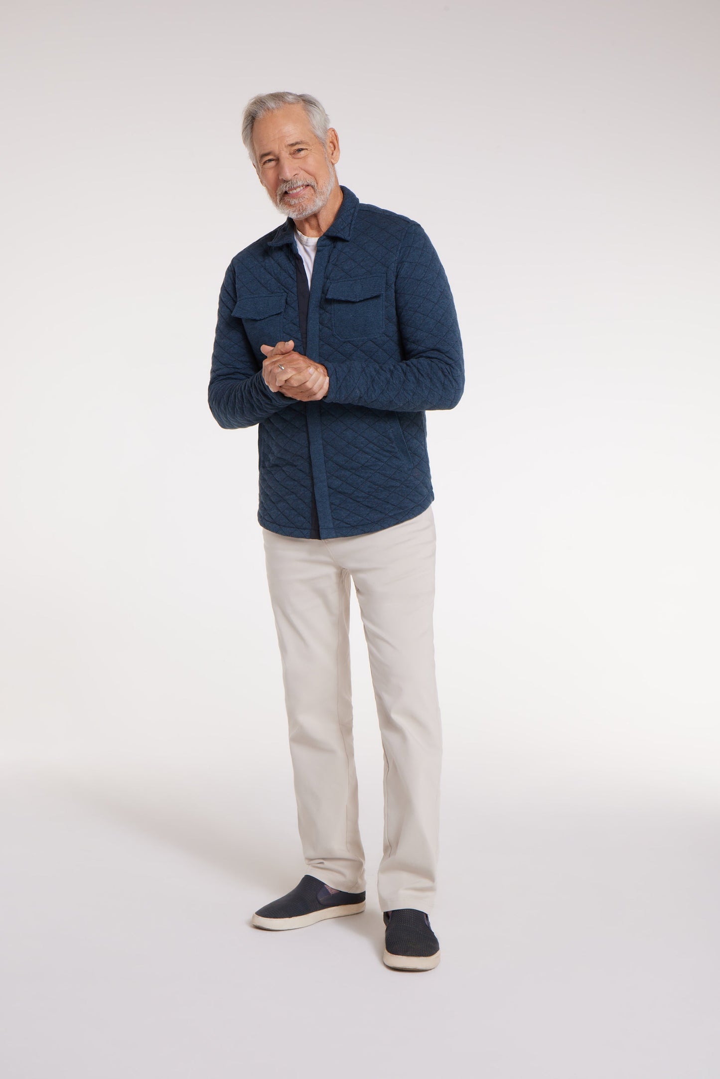 Abuelo Quilted Magnetic Jacket in Blue Heather