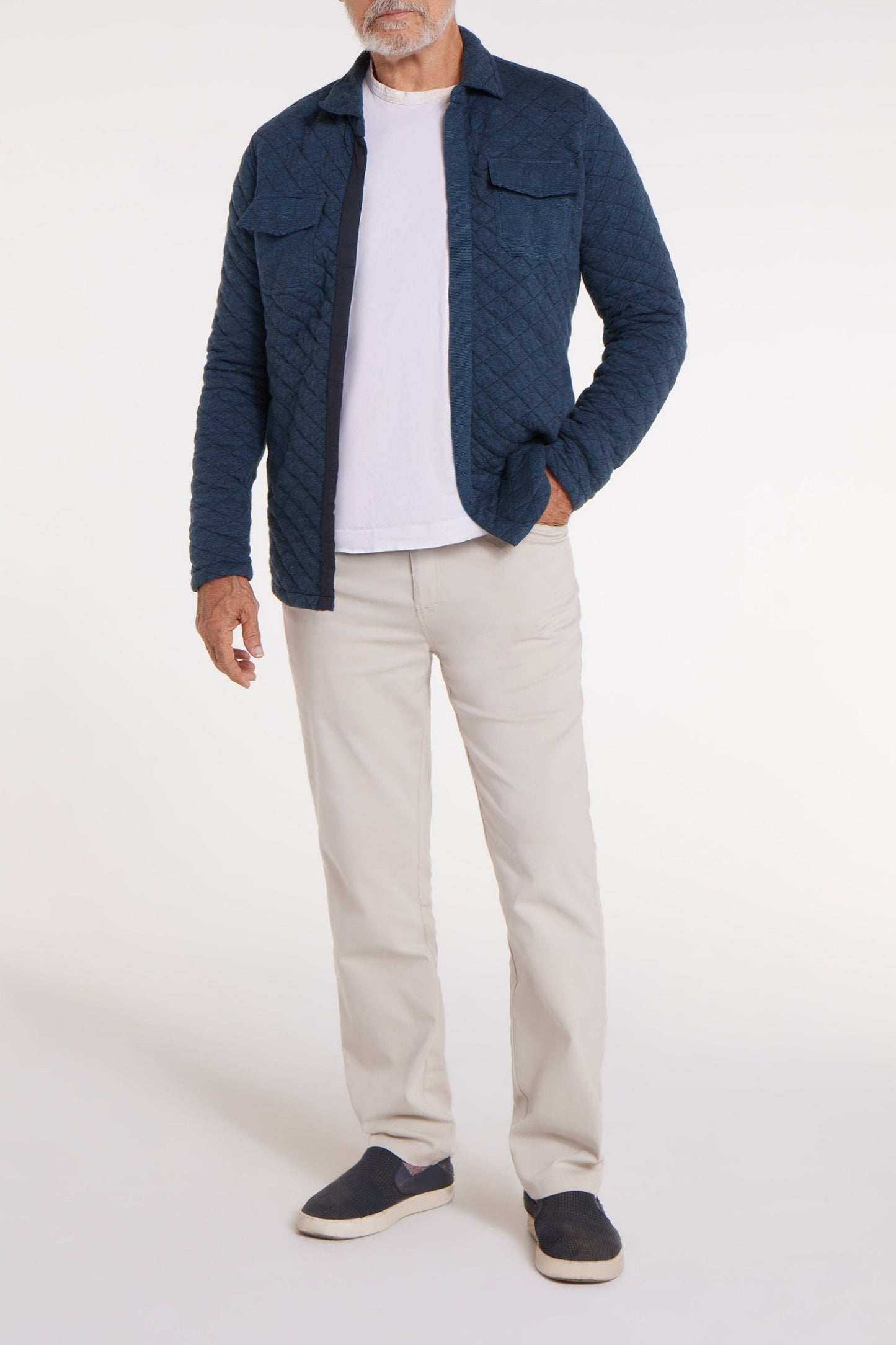 Abuelo Quilted Magnetic Jacket in Blue Heather
