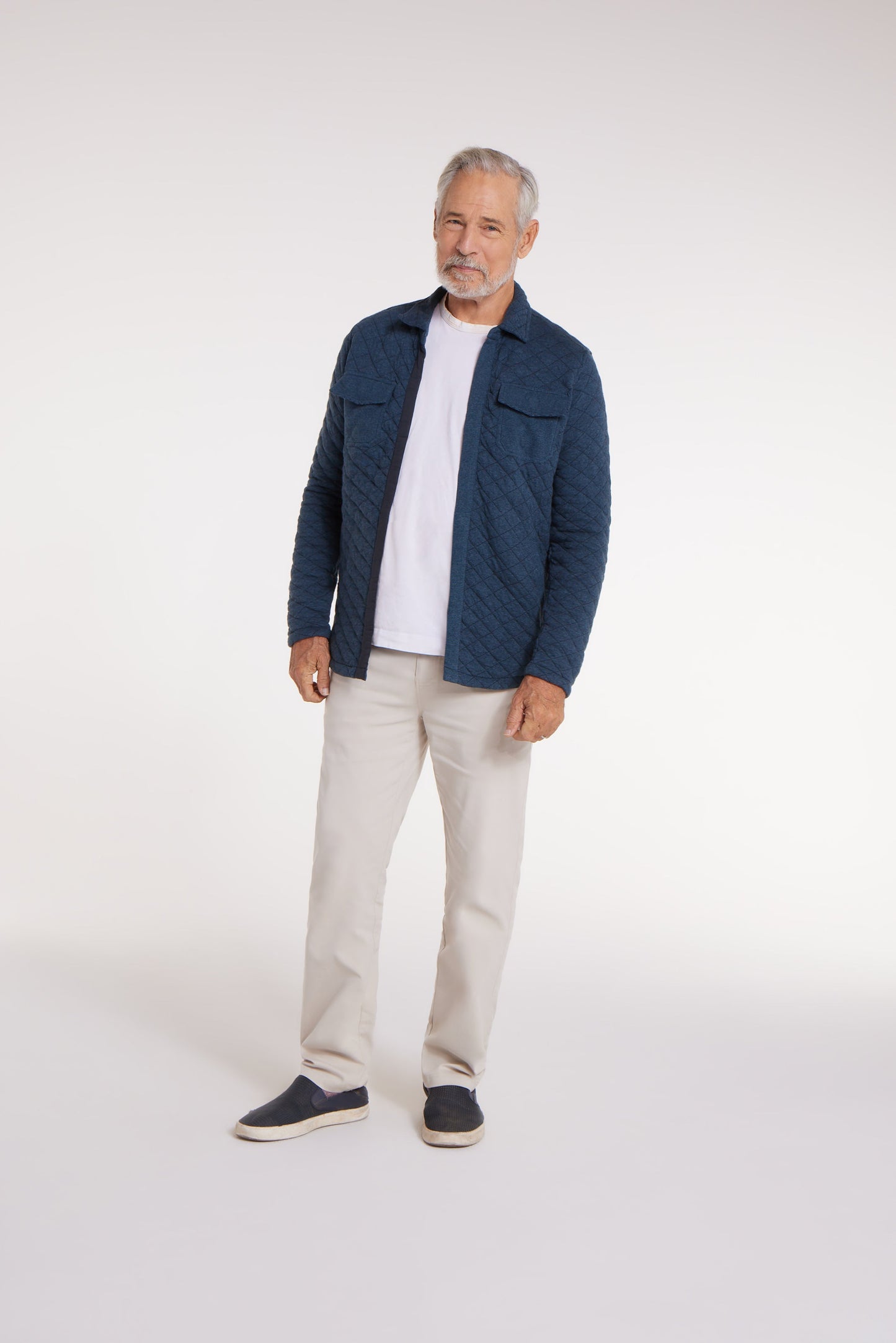 Abuelo Quilted Magnetic Jacket in Blue Heather