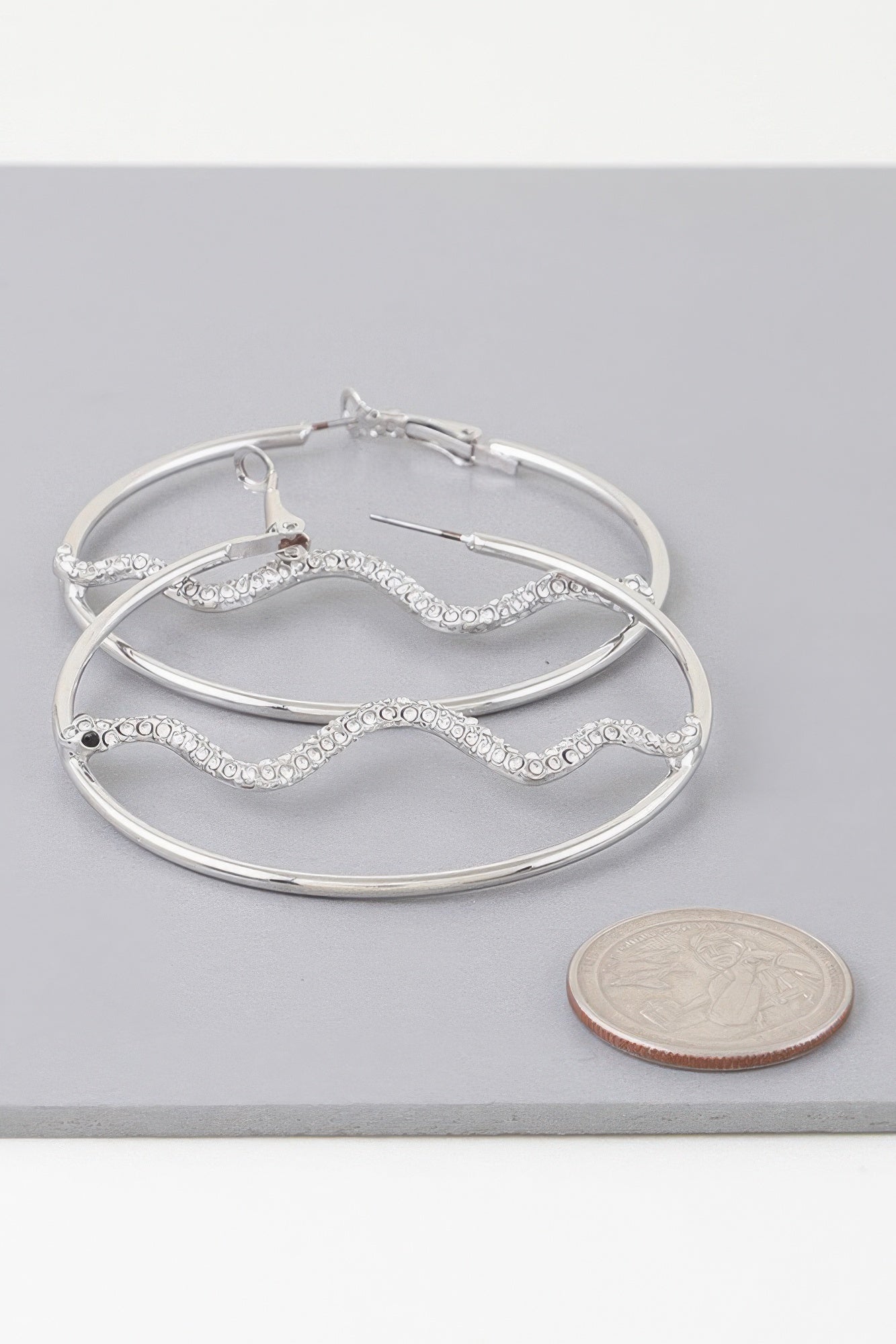 Bejeweled Snake Hoop Earrings - Concordia Style Boutique