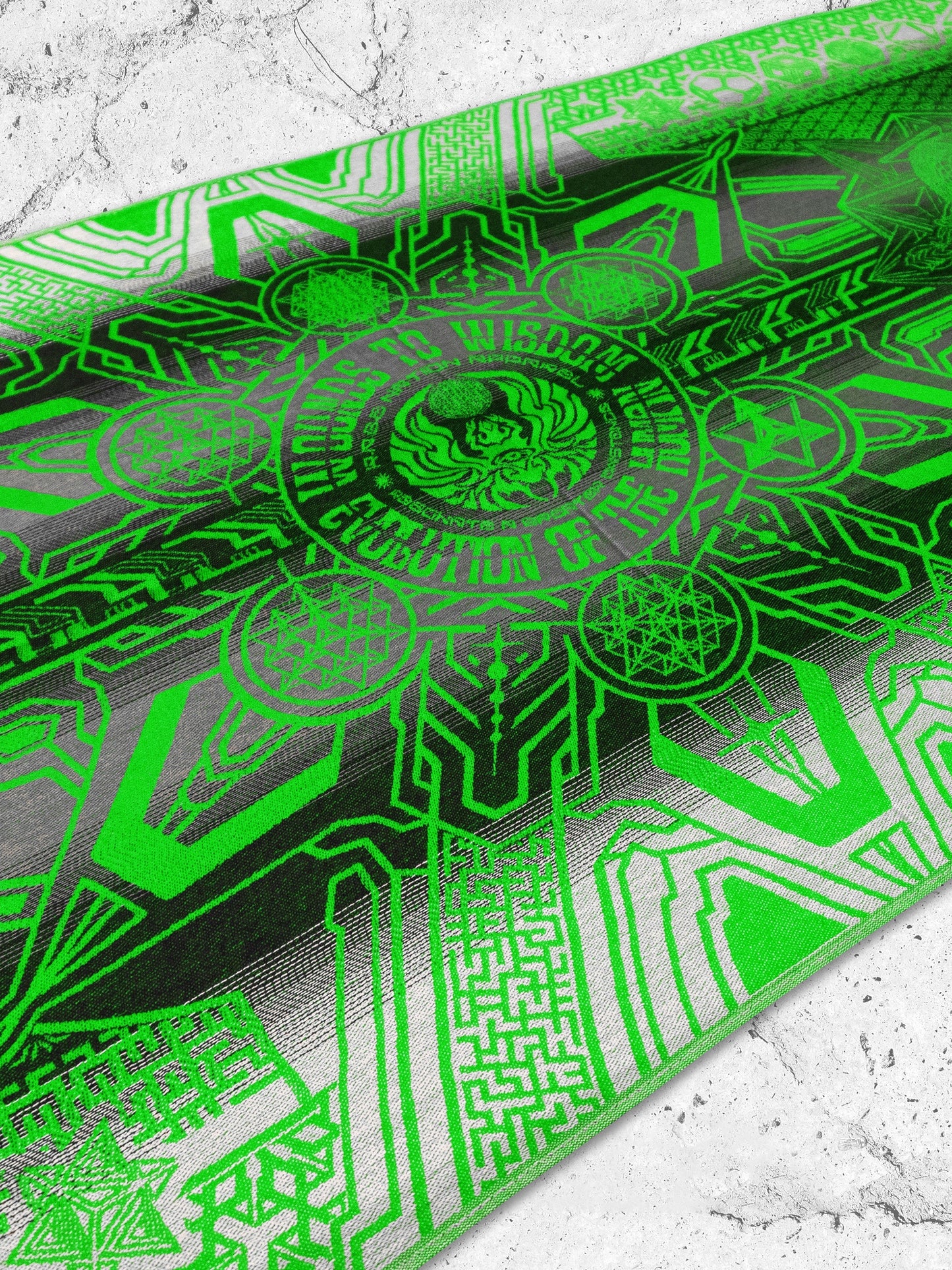 WOUNDS TO WISDOM • Yantrart x Rage Nation • UV-Reactive Gradient Shawl - Concordia Style Boutique