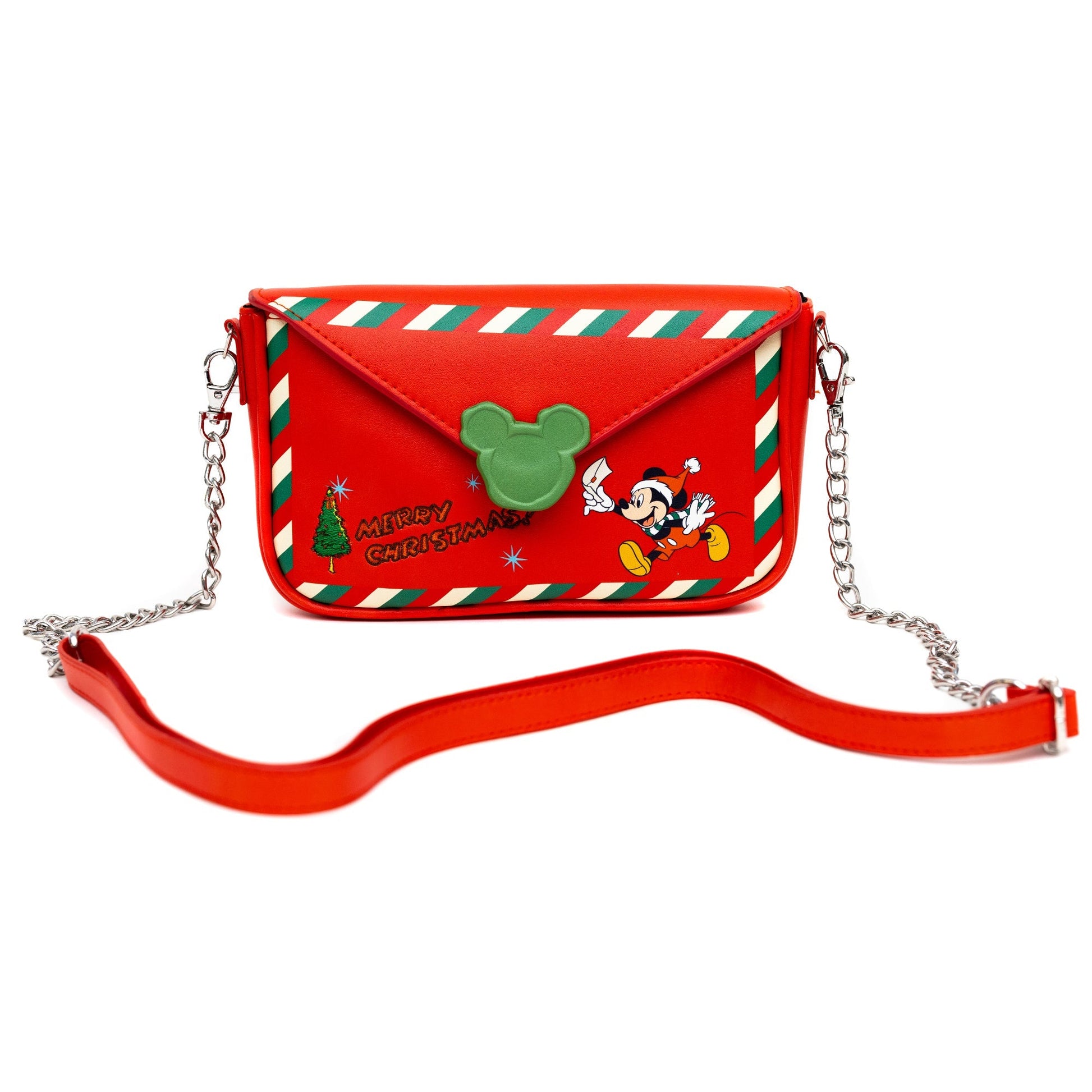 Disney Bag, Crossbody, Mickey Mouse Holiday Christmas Letter to Santa, Red, Vegan Leather - Concordia Style Boutique