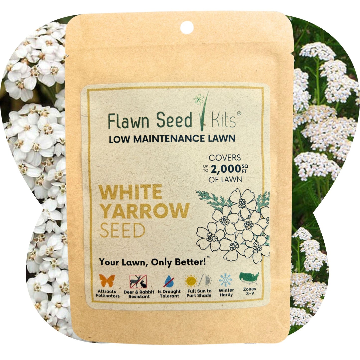 White Yarrow Seed Pouch - Concordia Style Boutique