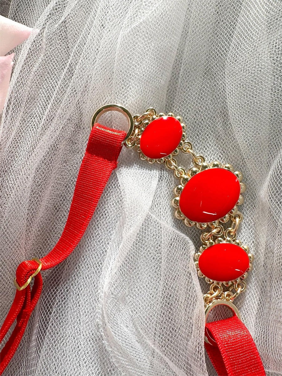 Red Embroidered Sexy Push Up Lingerie Set - Concordia Style Boutique