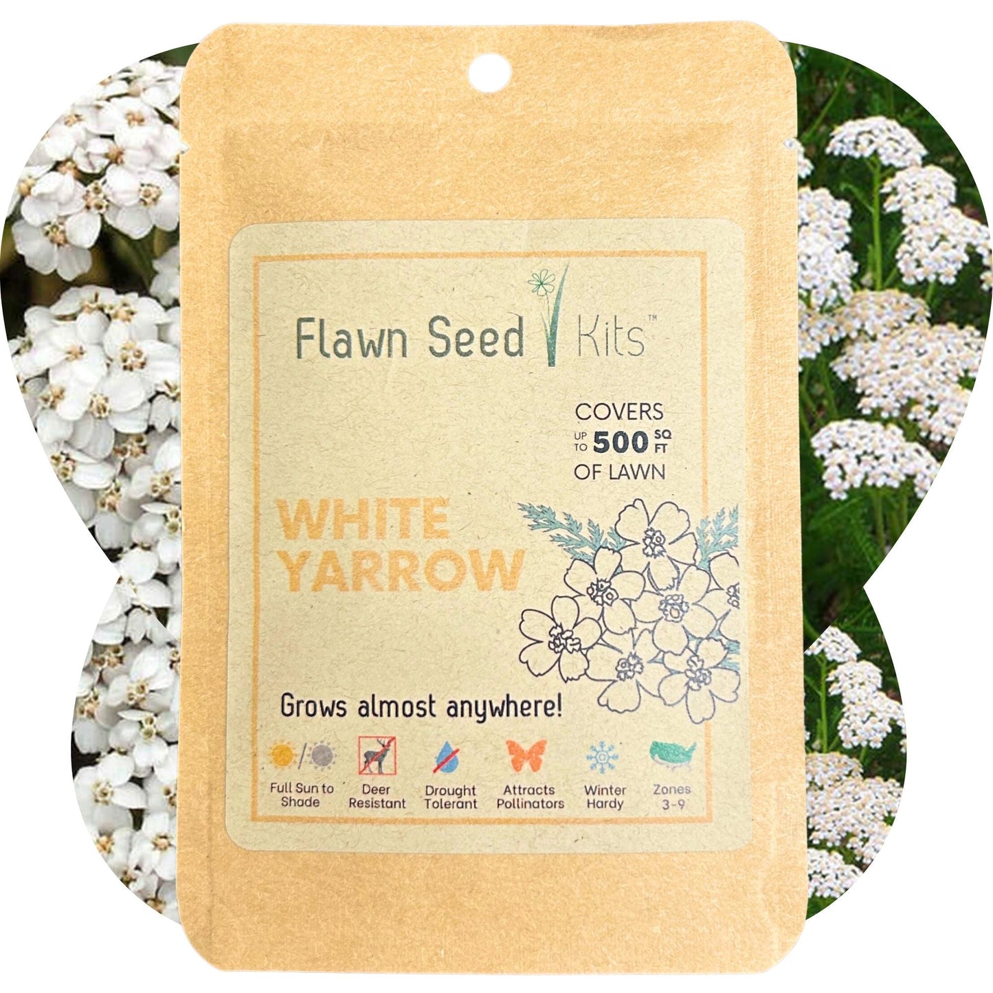 White Yarrow Seed Pouch - Concordia Style Boutique