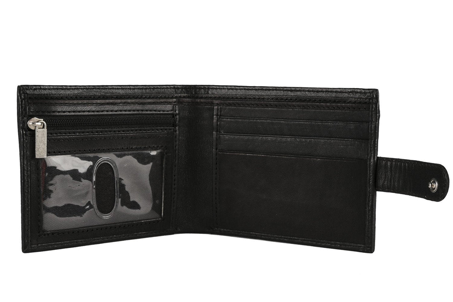 Sakkas Bifold Press Stud Mens Leather Wallet With Gift Bag - Concordia Style Boutique
