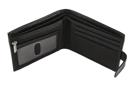 Sakkas Bifold Press Stud Mens Leather Wallet With Gift Bag - Concordia Style Boutique