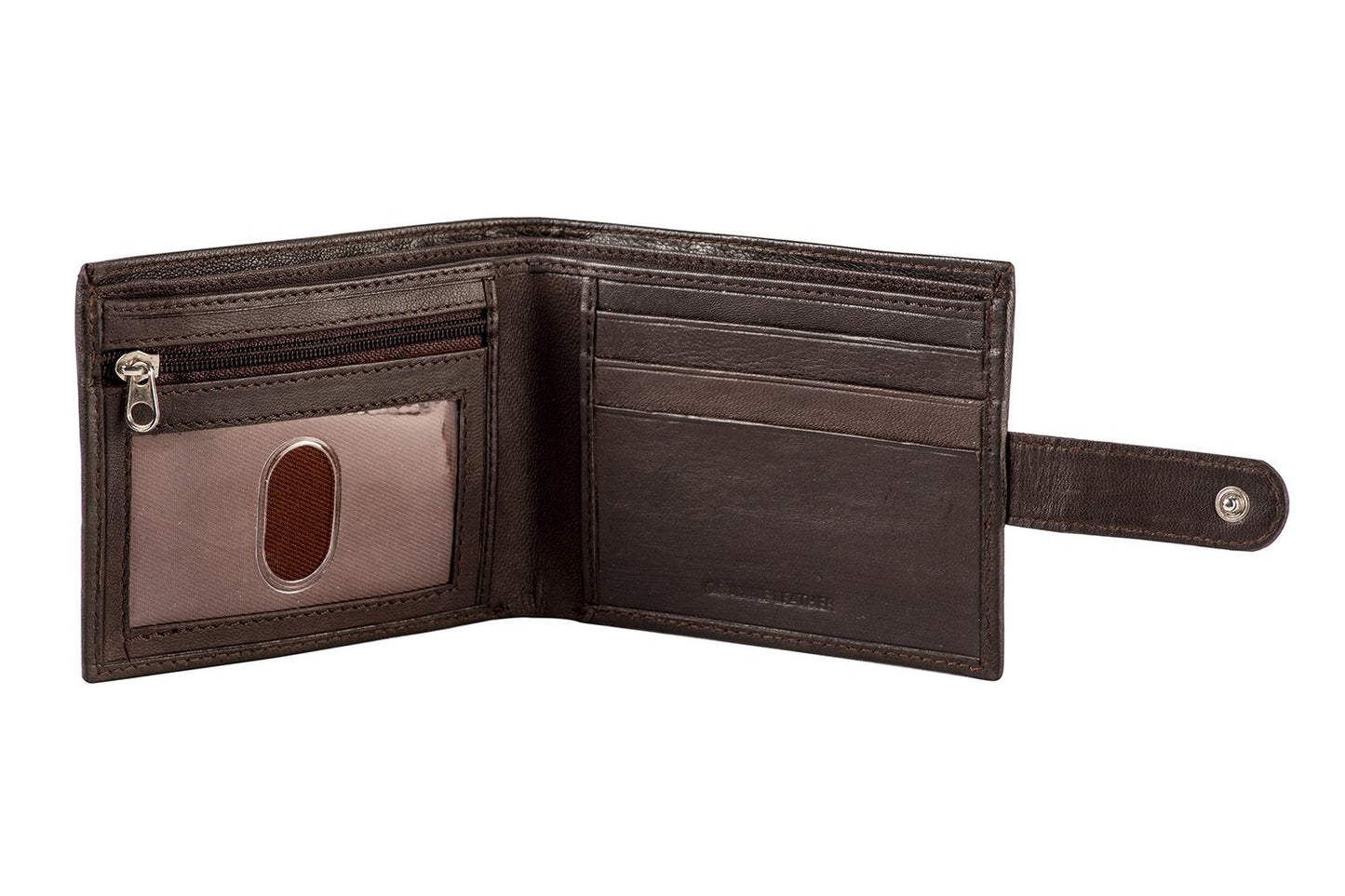 Sakkas Bifold Press Stud Mens Leather Wallet With Gift Bag - Concordia Style Boutique