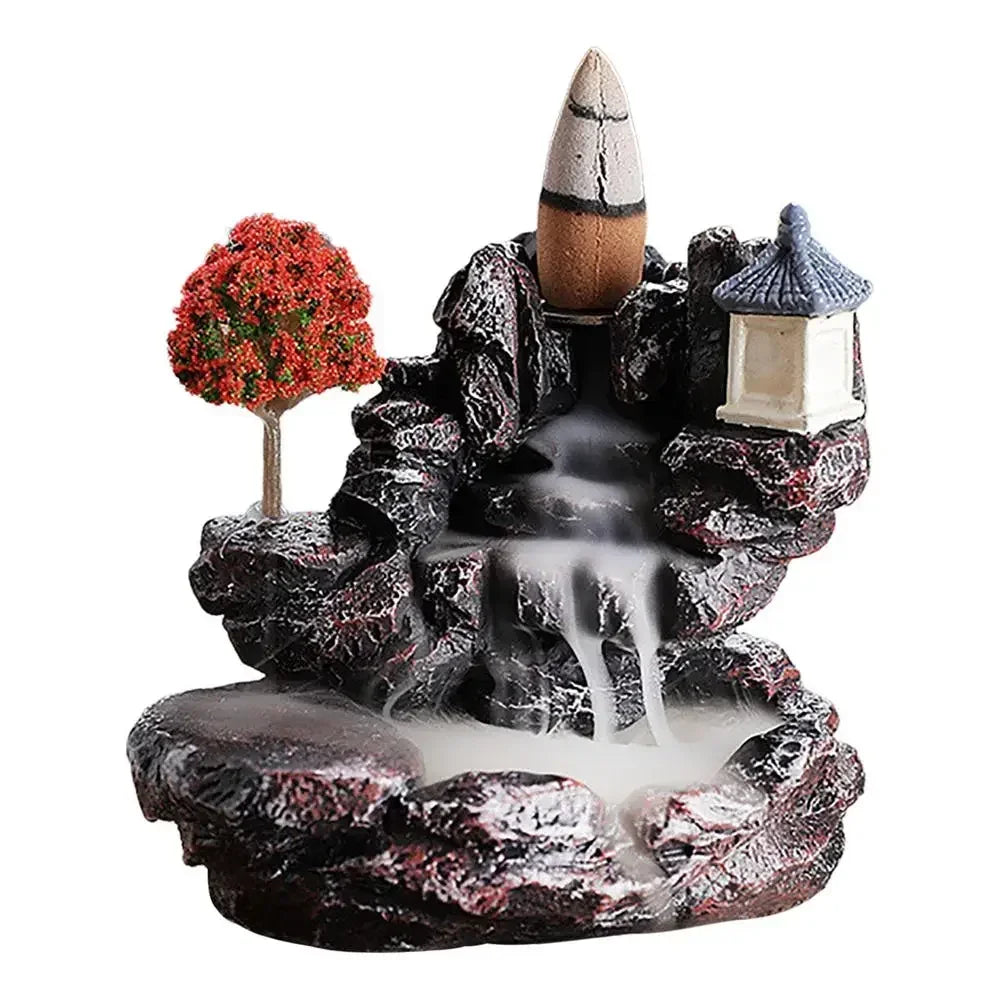 Waterfall Backflow Incense For Home And Office Decoration With Incense Cones