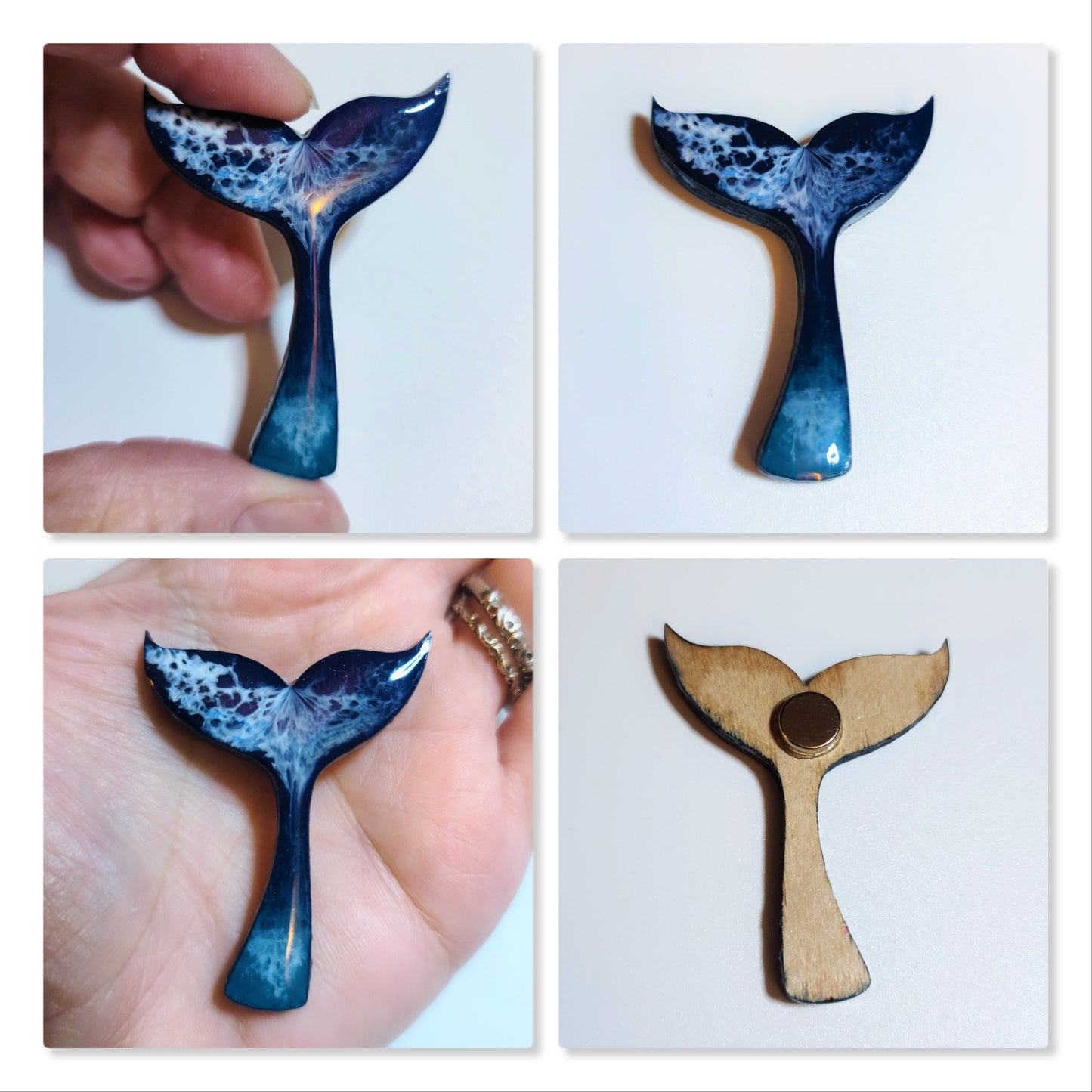 Resin & Wood Ocean Magnets-Sea Creatures