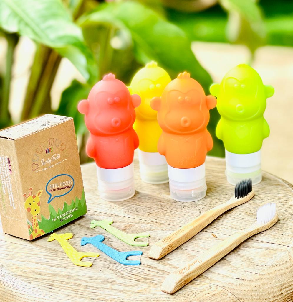 Organic KIDS Dental Floss - 50 units Giraffe Shaped Floss