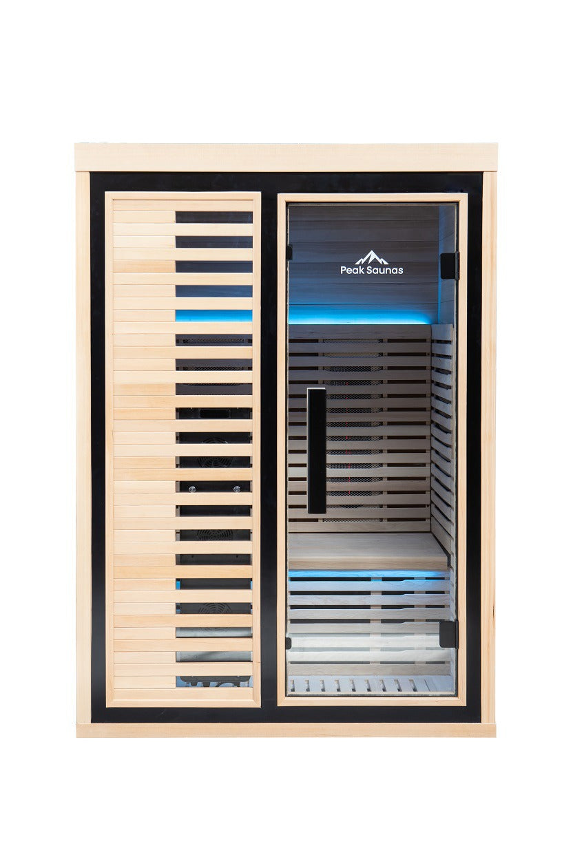Peak Saunas Everest 2-Person Full Spectrum Infrared Sauna with XL Medical-Grade Red Light Therapy & Smart WiFi App Control - Concordia Style Boutique