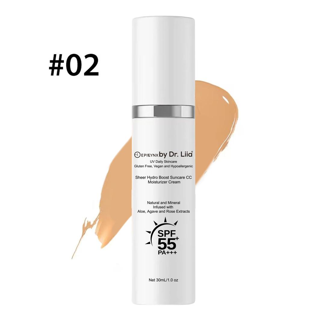 Tinted, Dewy Moisturizer for Sensitive Skin SPF 30 & Tinted CC Moisturizer Cream SPF 55 - Concordia Style Boutique