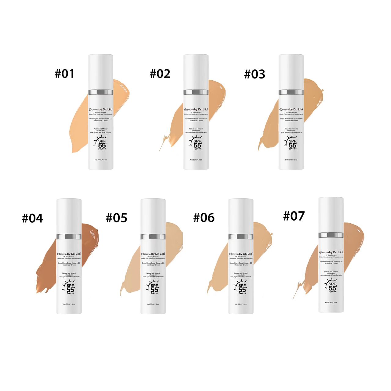 Tinted, Dewy Moisturizer for Sensitive Skin SPF 30 & Tinted CC Moisturizer Cream SPF 55 - Concordia Style Boutique
