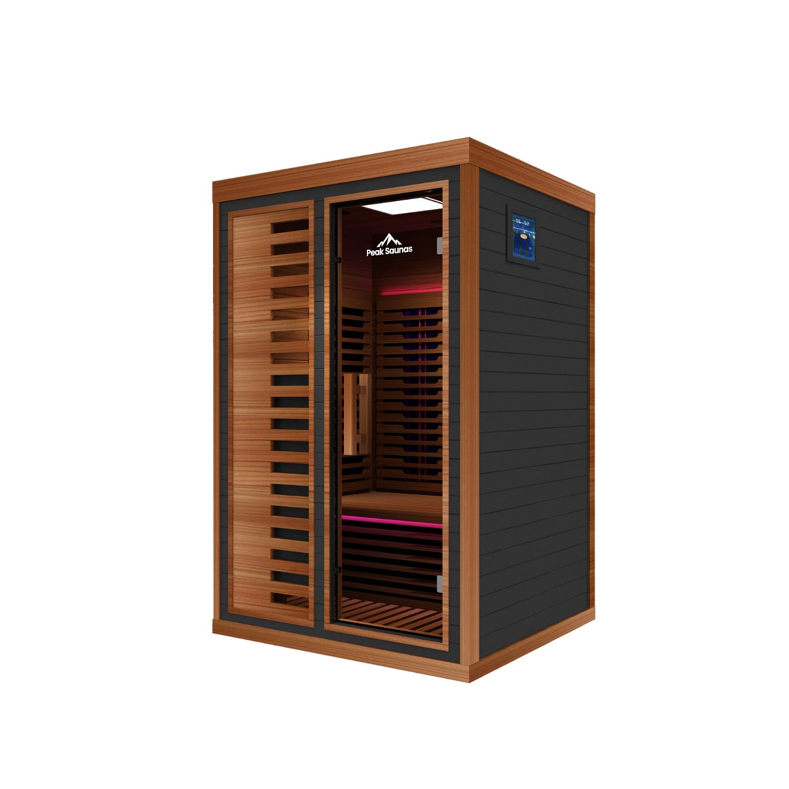 Peak Saunas Fuji 2-Person Full Spectrum Infrared Sauna with XL Medical-Grade Red Light Therapy & Smart WiFi App Control - Concordia Style Boutique