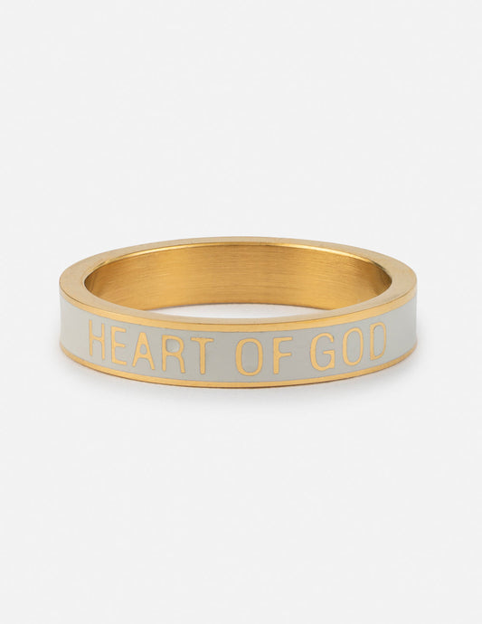 White Enamel Heart of God Ring - Concordia Style Boutique